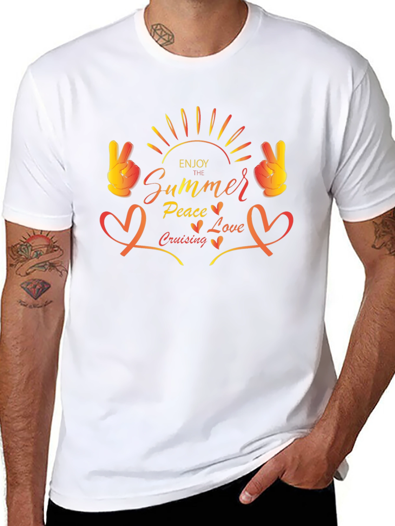 Summer Peace Love Cruising Graphic Tee