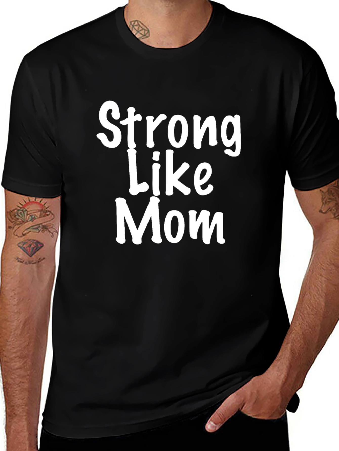 Strong Like Mom Black T-Shirt