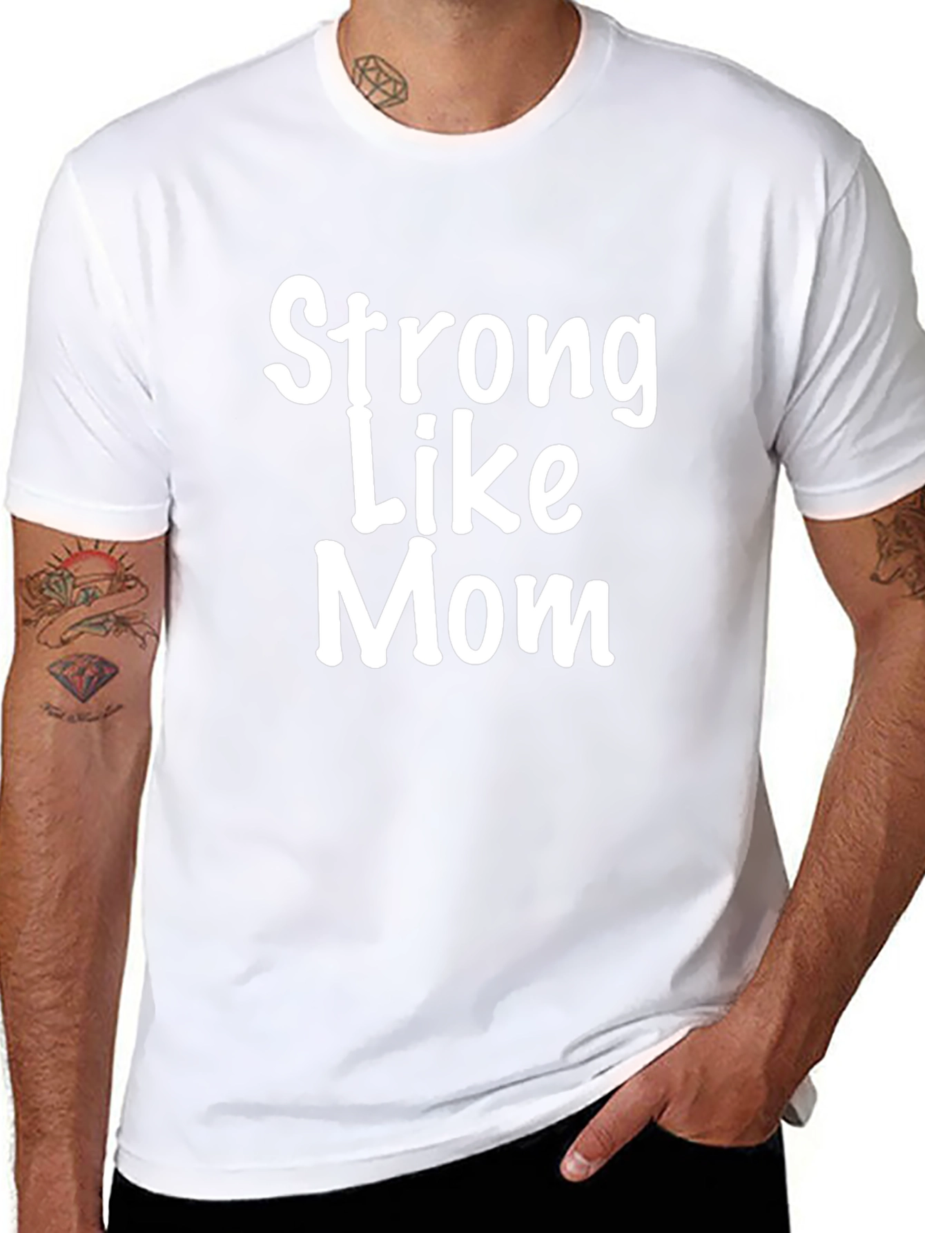 Strong Like Mom Black T-Shirt