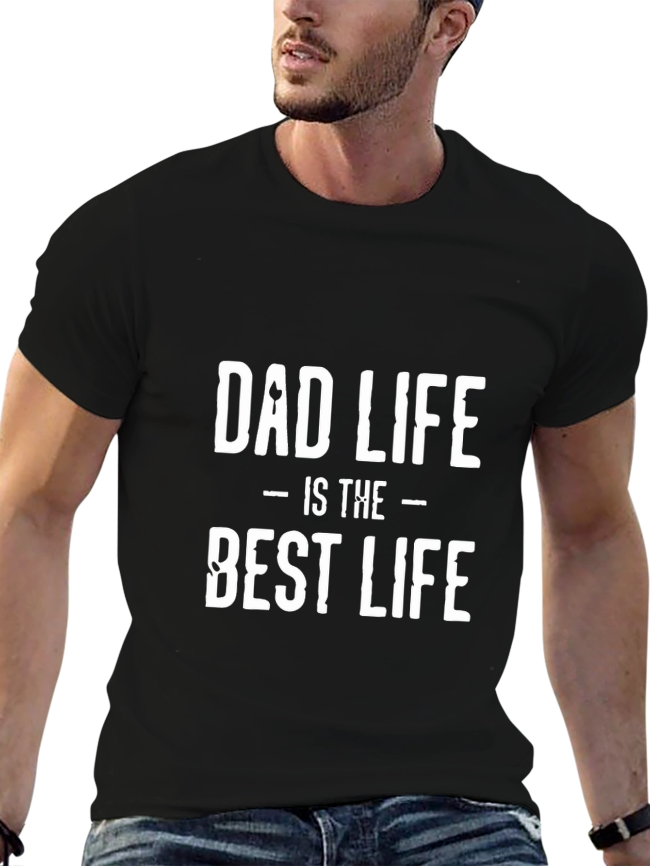 Dad Life is the Best Life Black T-Shirt