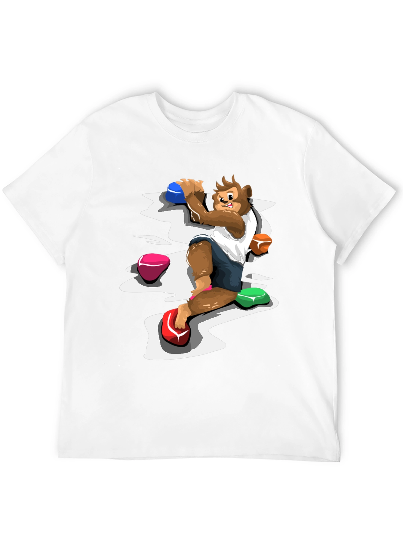 Monkey Climber Graphic Tee - Black Cotton Blend