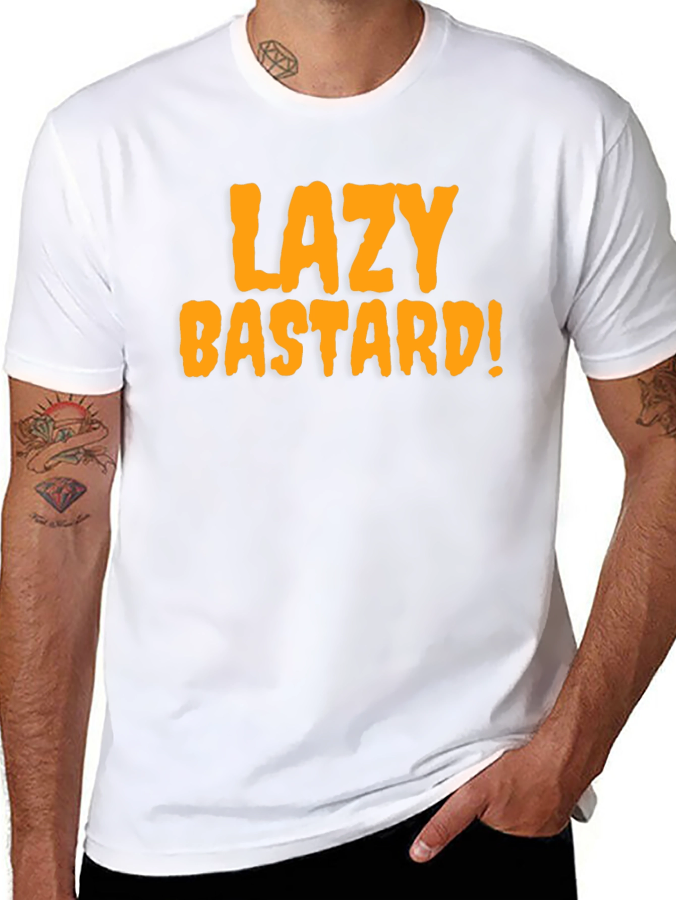 Lazy Bastard Tee - Bold Graphic Novelty T-Shirt