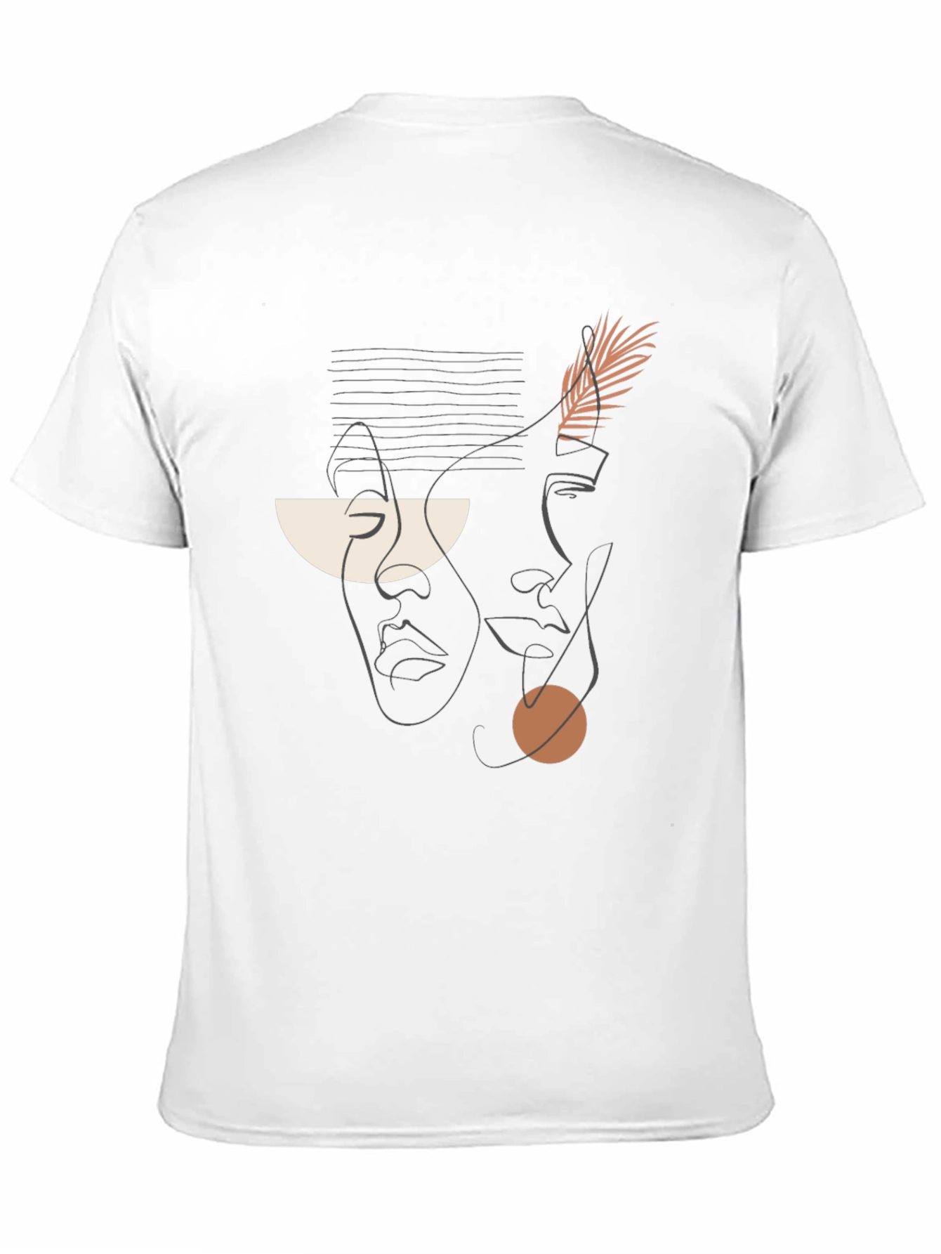 Abstract Faces Graphic Tee - Modern Art Shirt