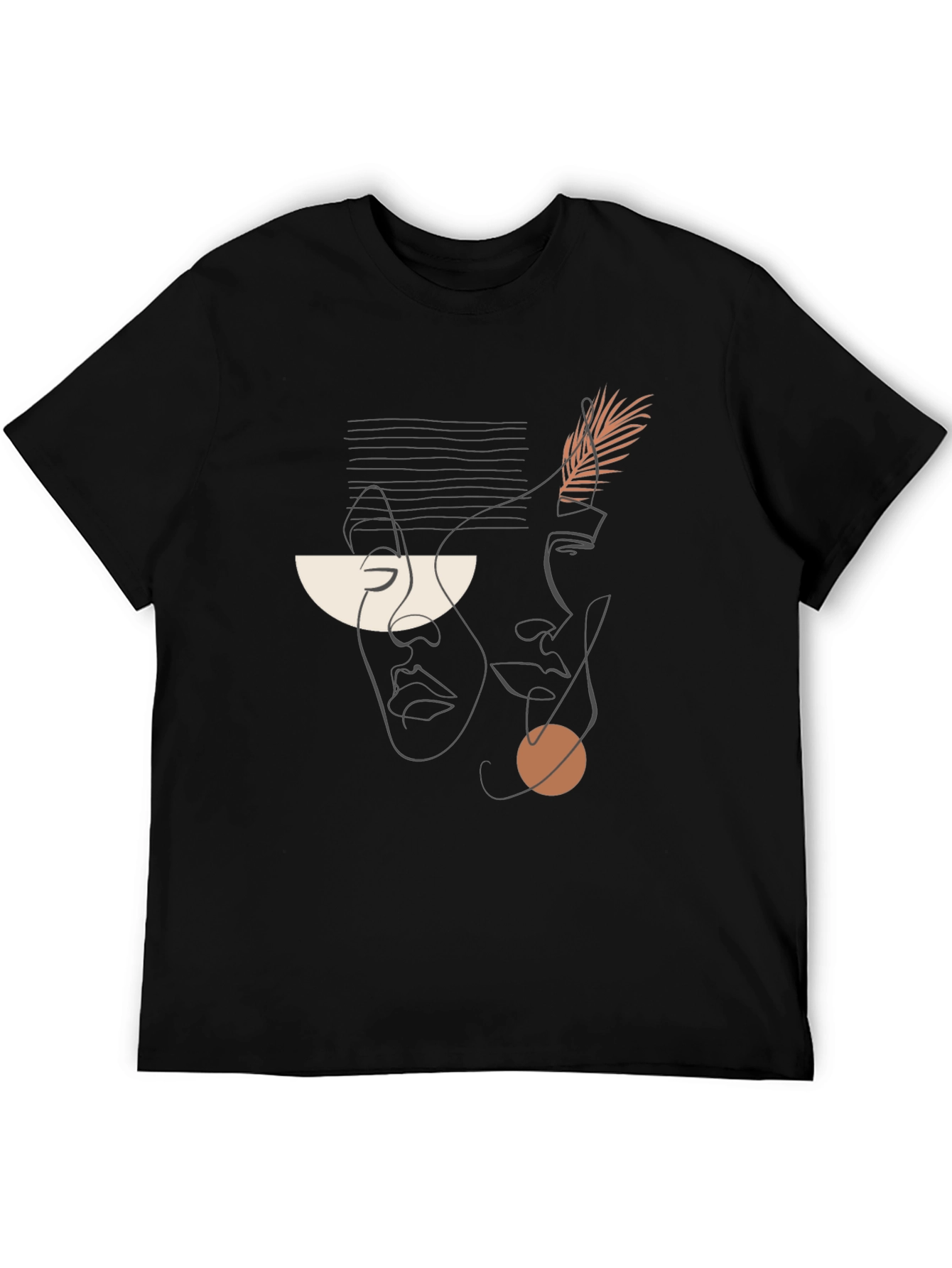 Abstract Faces Graphic Tee - Modern Art Shirt
