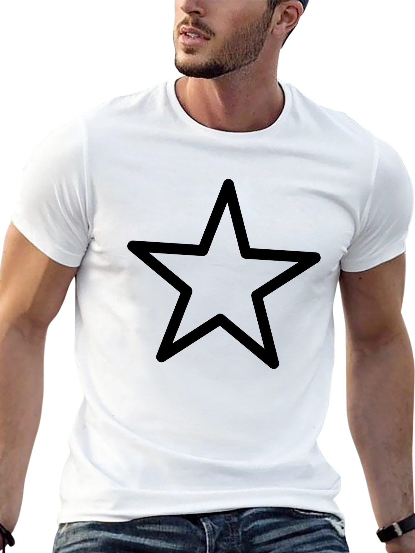 Minimalist Black Star Graphic Tee