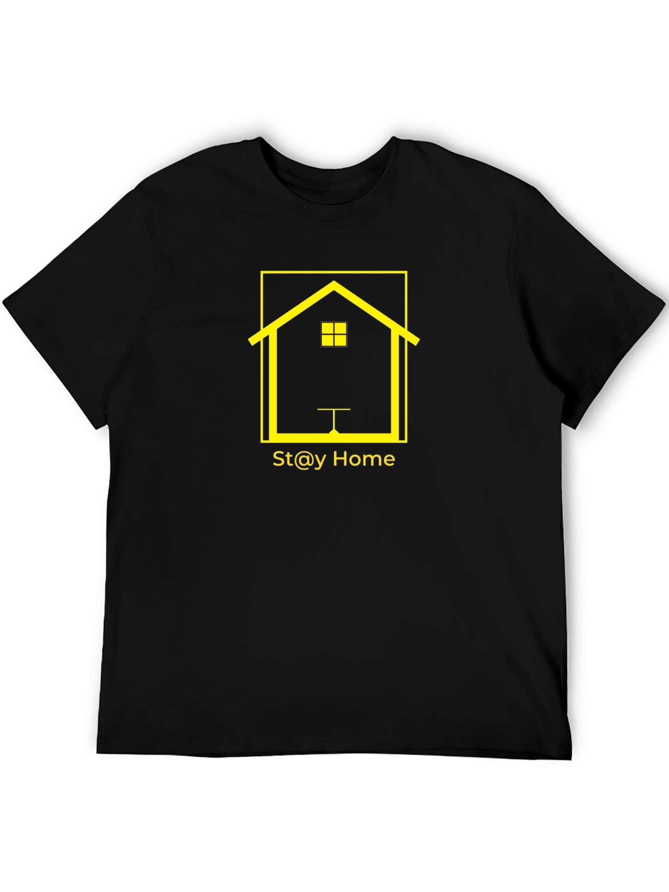 Stay Home Graphic T-Shirt - Black