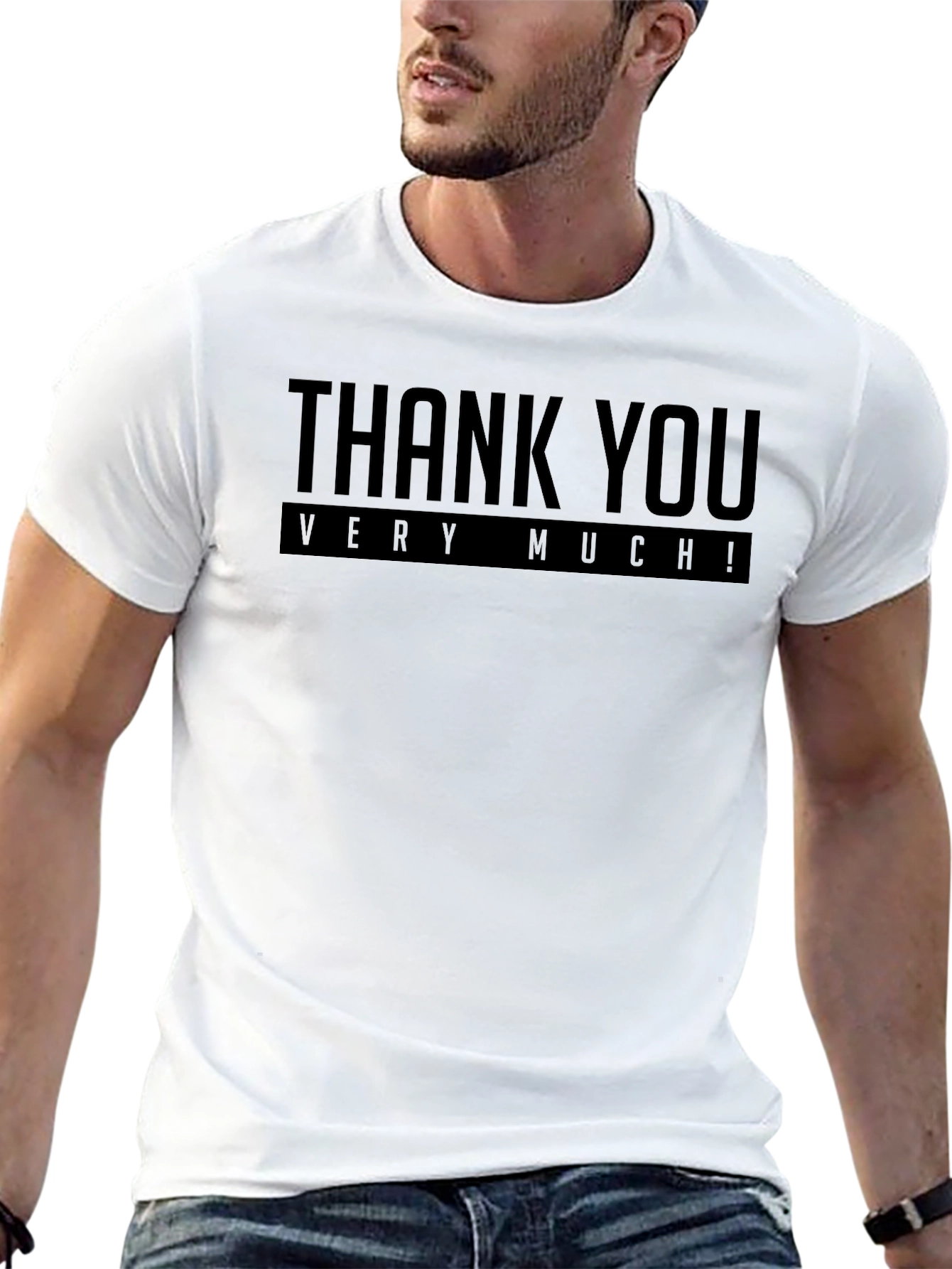 Thank You Very Much! Black Graphic Tee