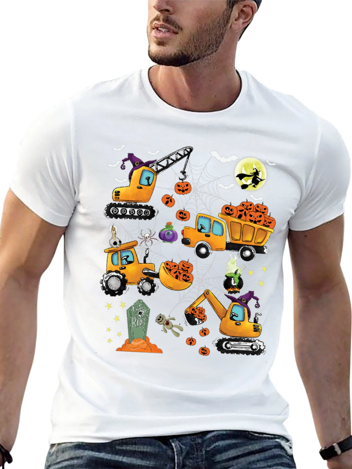 Halloween Construction Truck T-Shirt