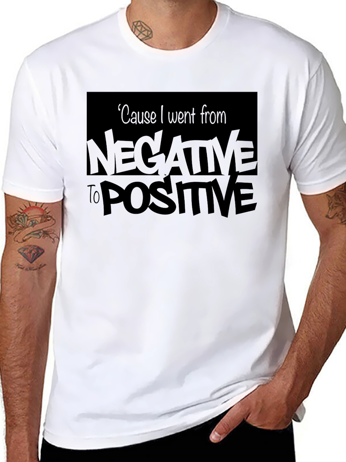Negative to Positive Graphic T-Shirt