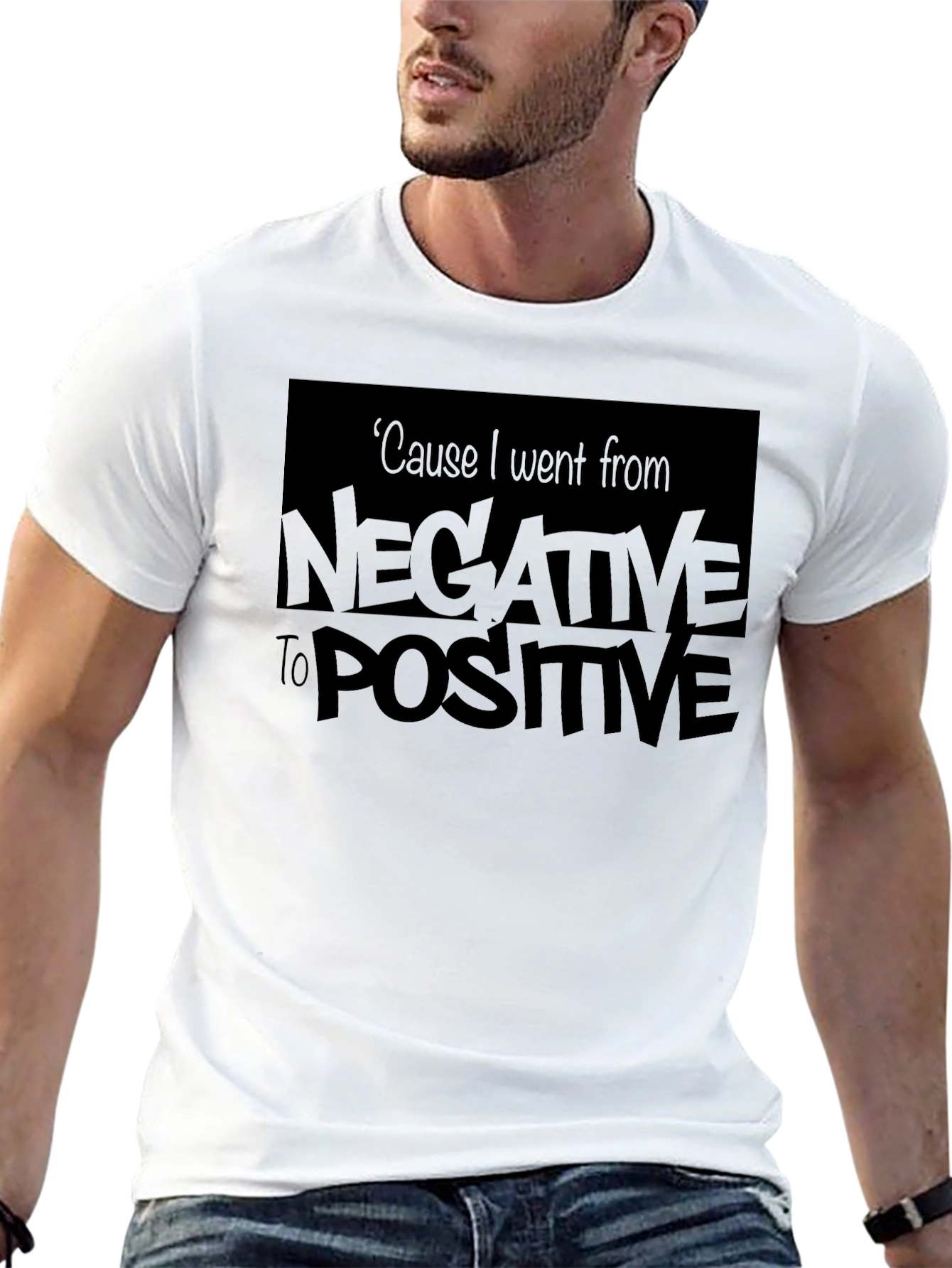 Negative to Positive Graphic T-Shirt