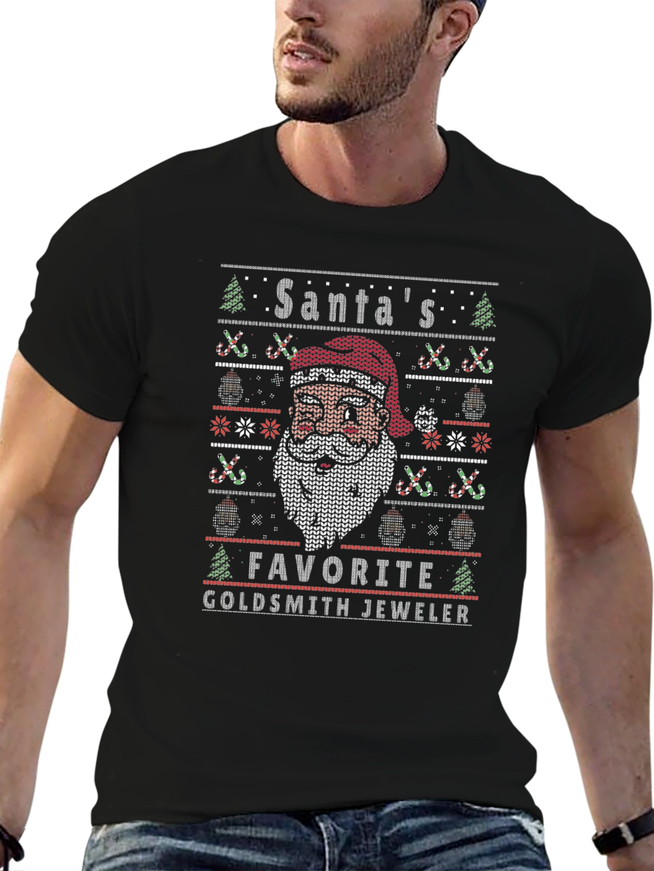 Santas Favorite Goldsmith Jeweler Christmas T-Shirt