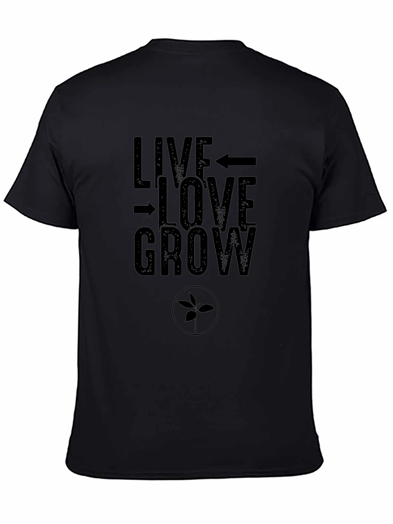 Live Love Grow Graphic Tee - Black