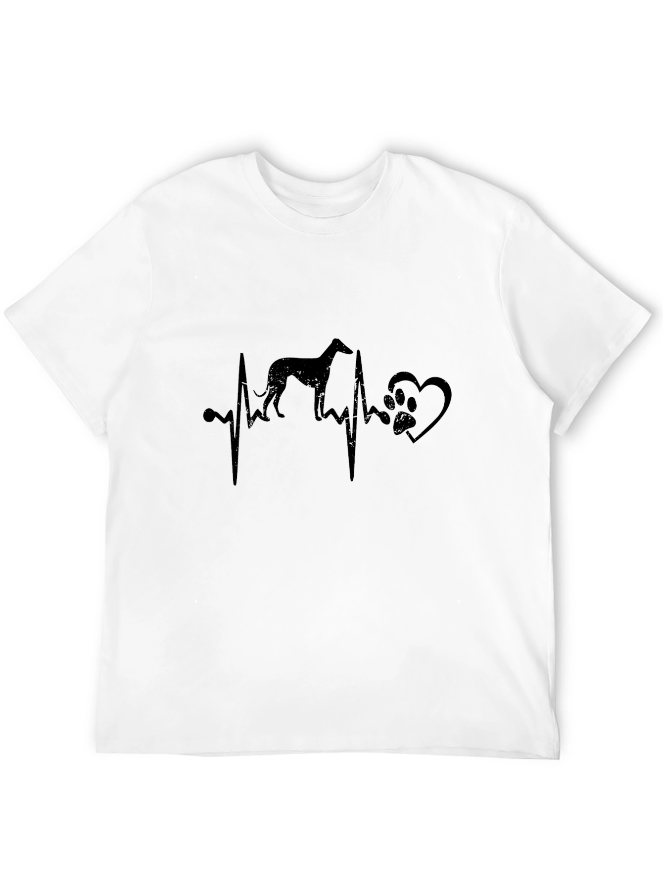 Dog Breed Heartbeat T-Shirt - Black