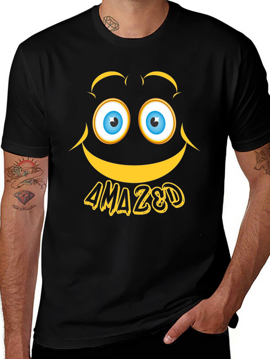 Amazed Graphic Tee - Expressive Emoji Design
