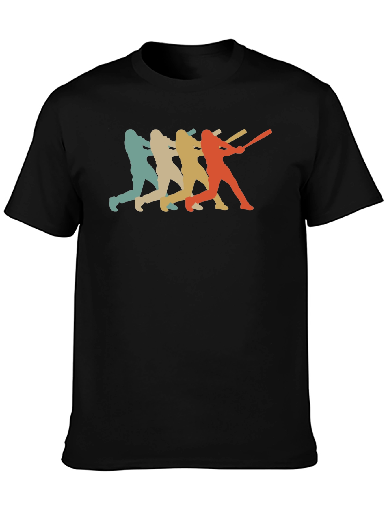Retro Baseball Player Graphic T-Shirt