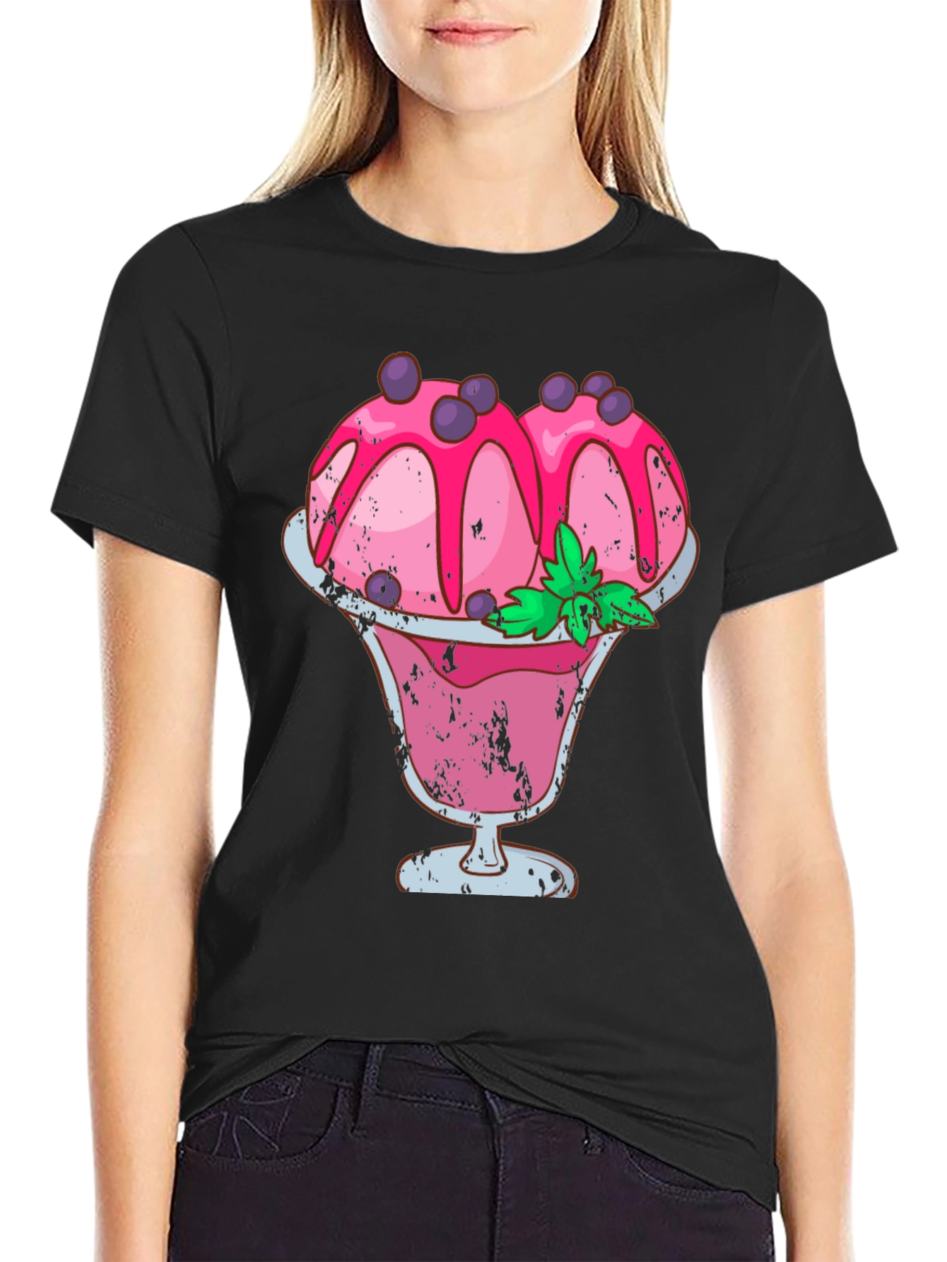 Ice Cream Sundae Graphic T-Shirt