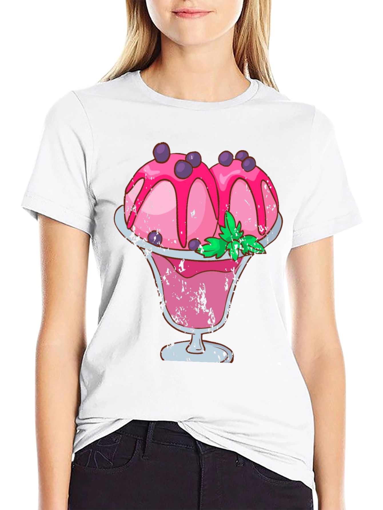 Ice Cream Sundae Graphic T-Shirt