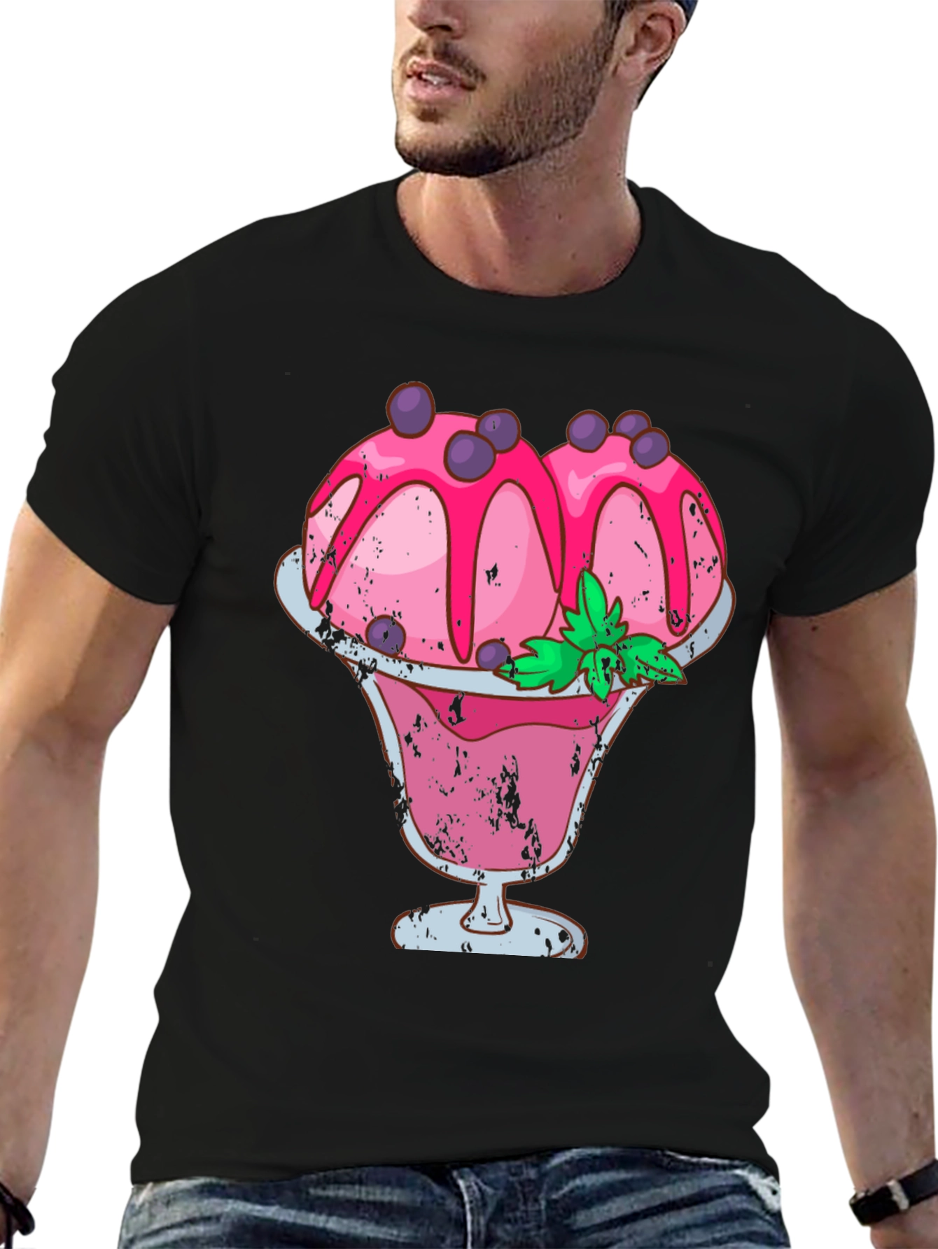 Ice Cream Sundae Graphic T-Shirt