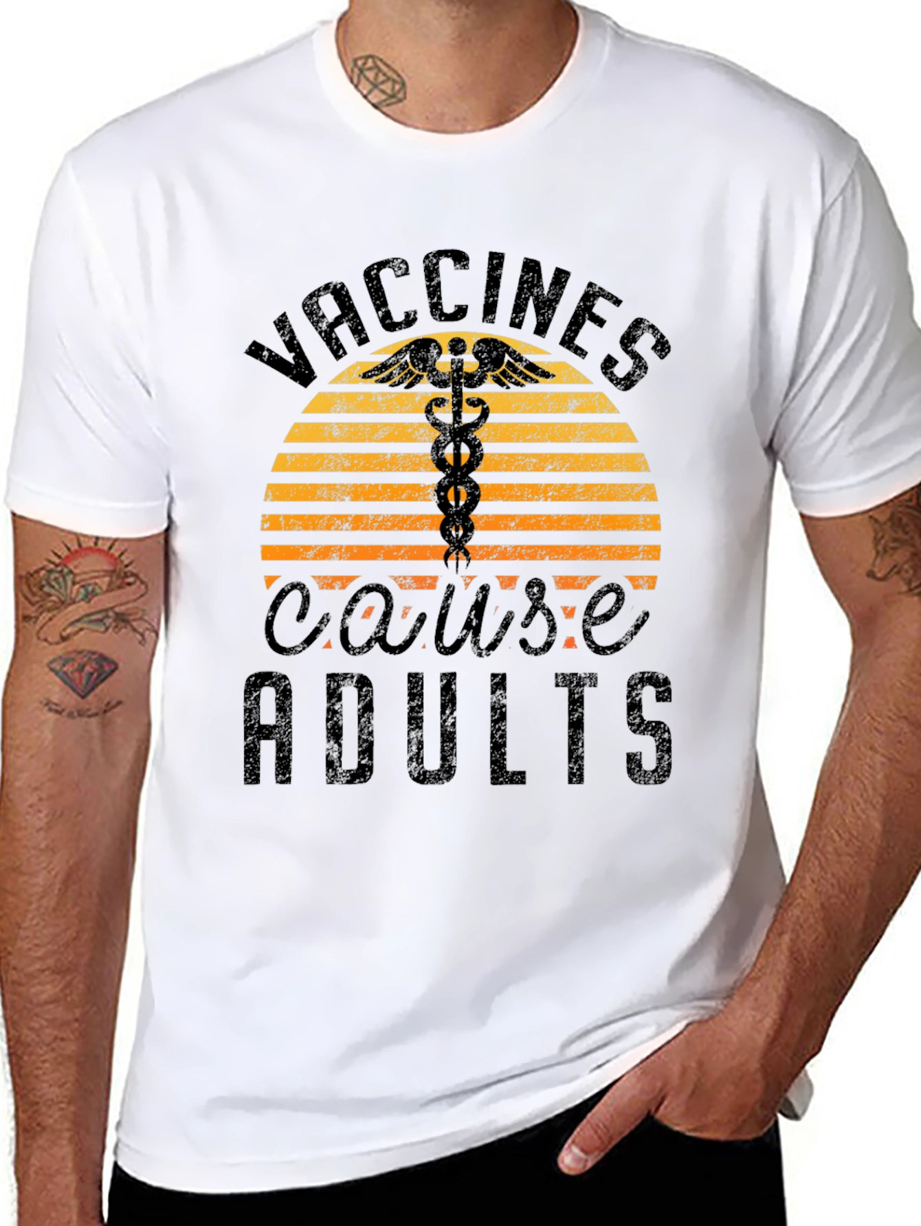 Vaccines Cause Adults Graphic T-Shirt