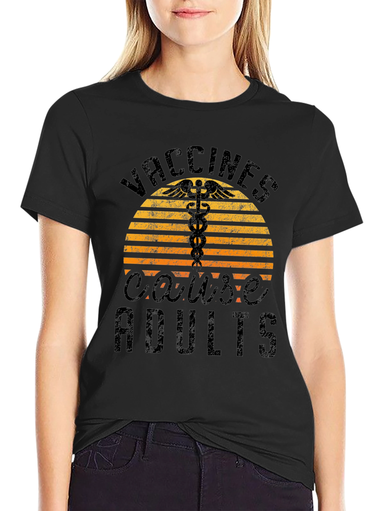 Vaccines Cause Adults Graphic T-Shirt