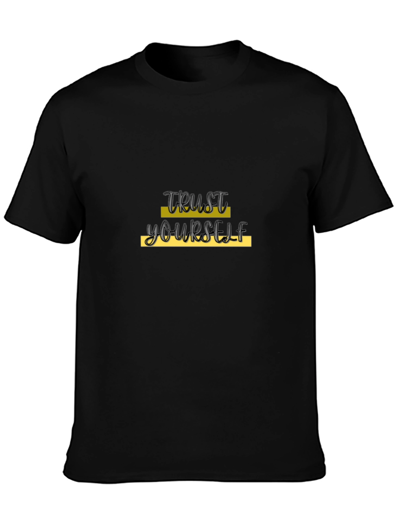 Trust Yourself Black Graphic Tee