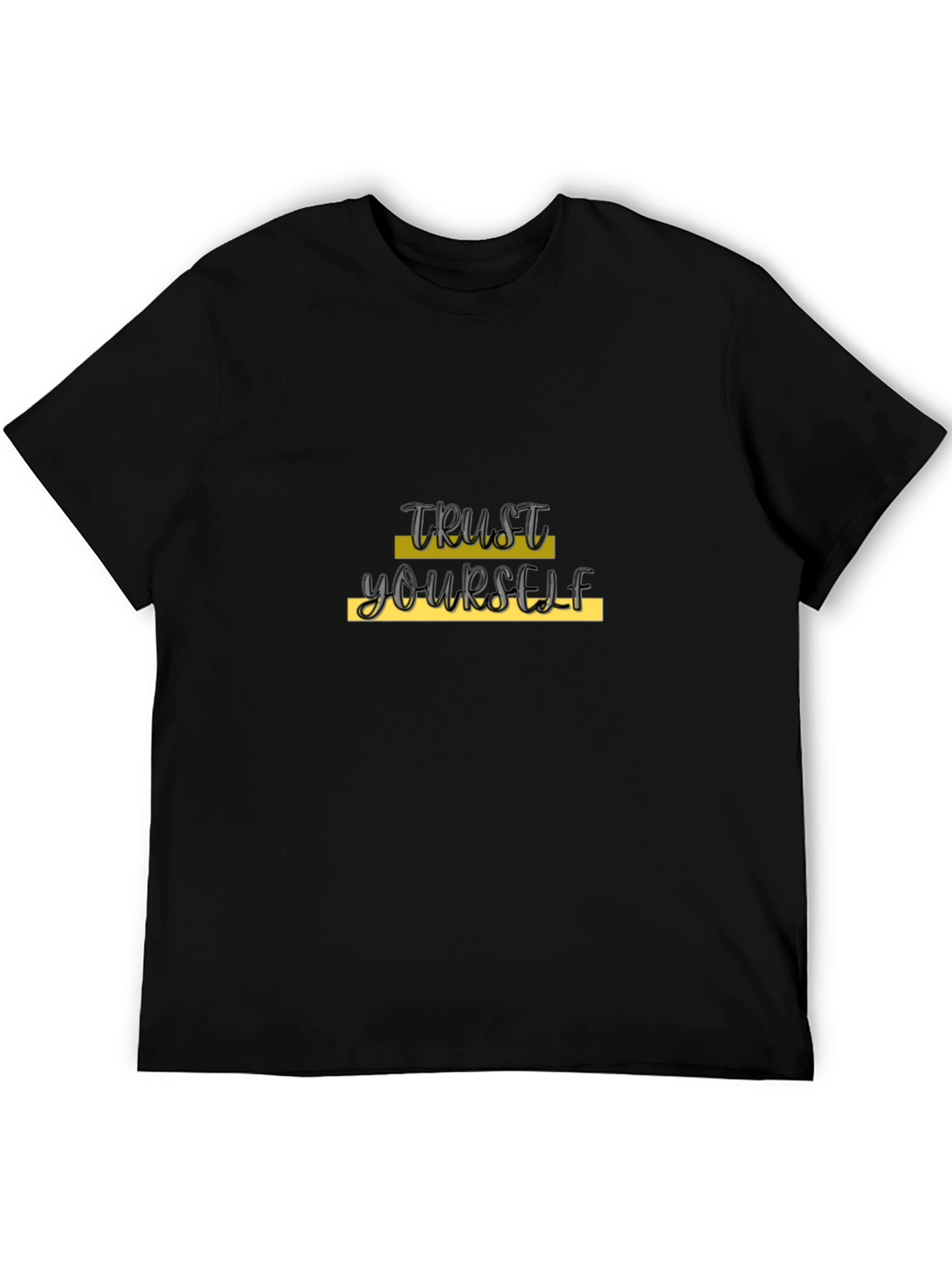 Trust Yourself Black Graphic Tee