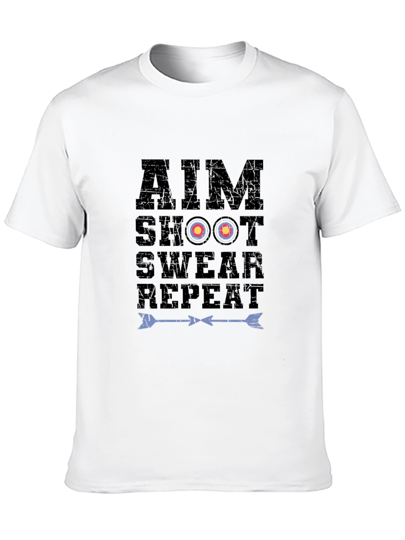 Archery Aim Shoot Swear Repeat Graphic T-Shirt