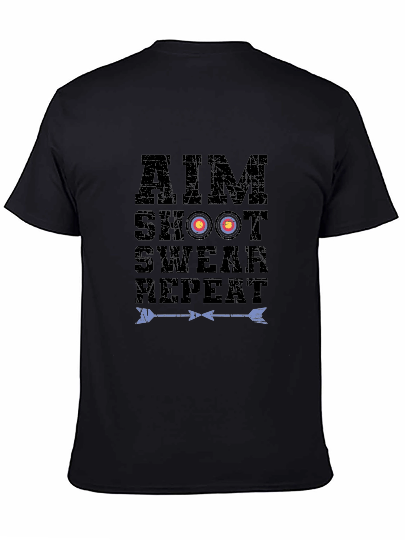 Archery Aim Shoot Swear Repeat Graphic T-Shirt