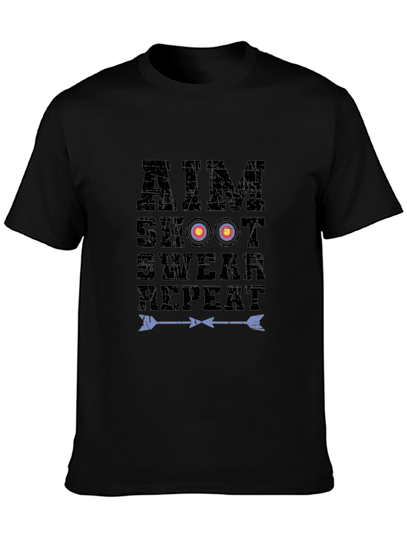 Archery Aim Shoot Swear Repeat Graphic T-Shirt