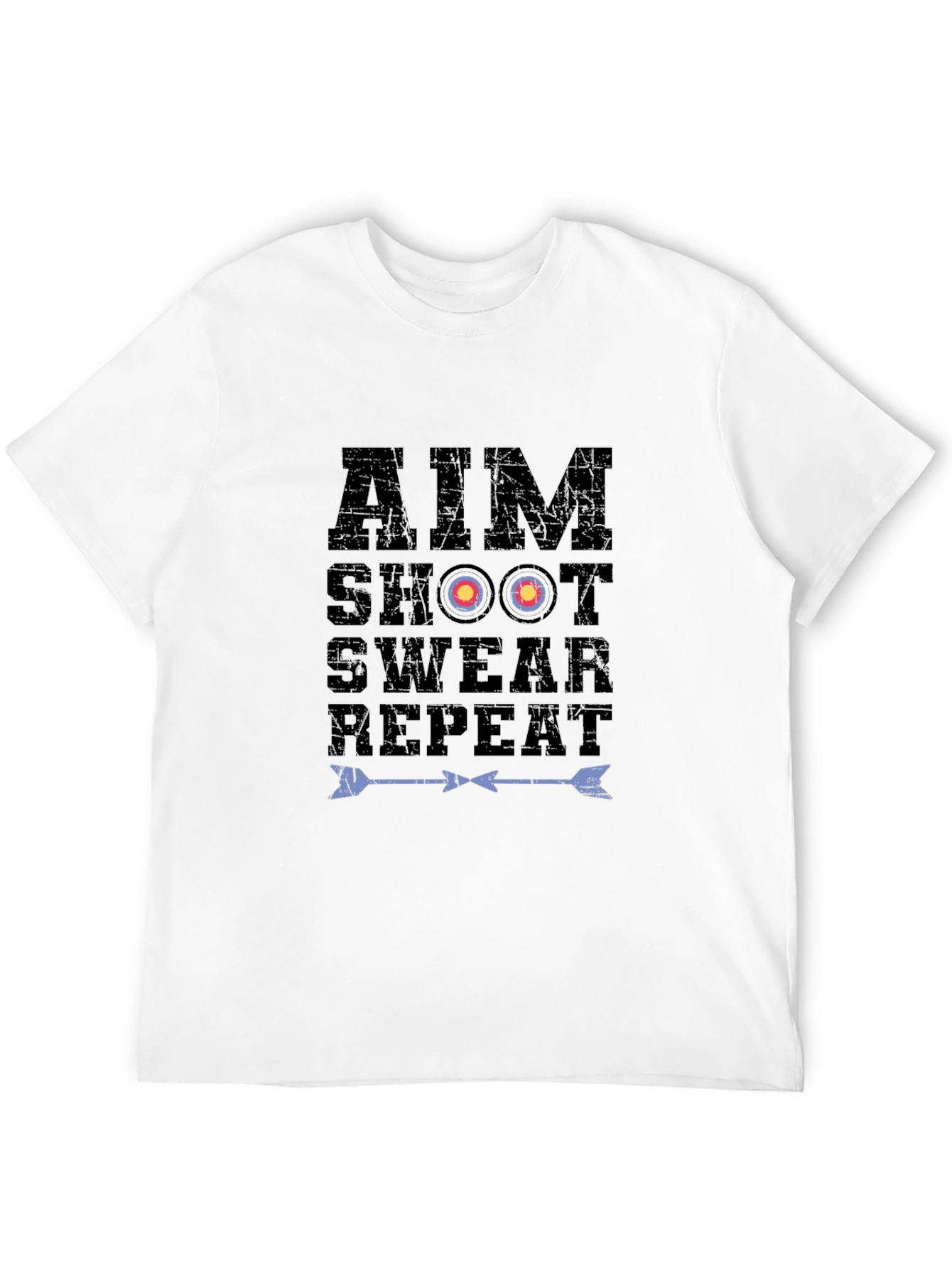 Archery Aim Shoot Swear Repeat Graphic T-Shirt