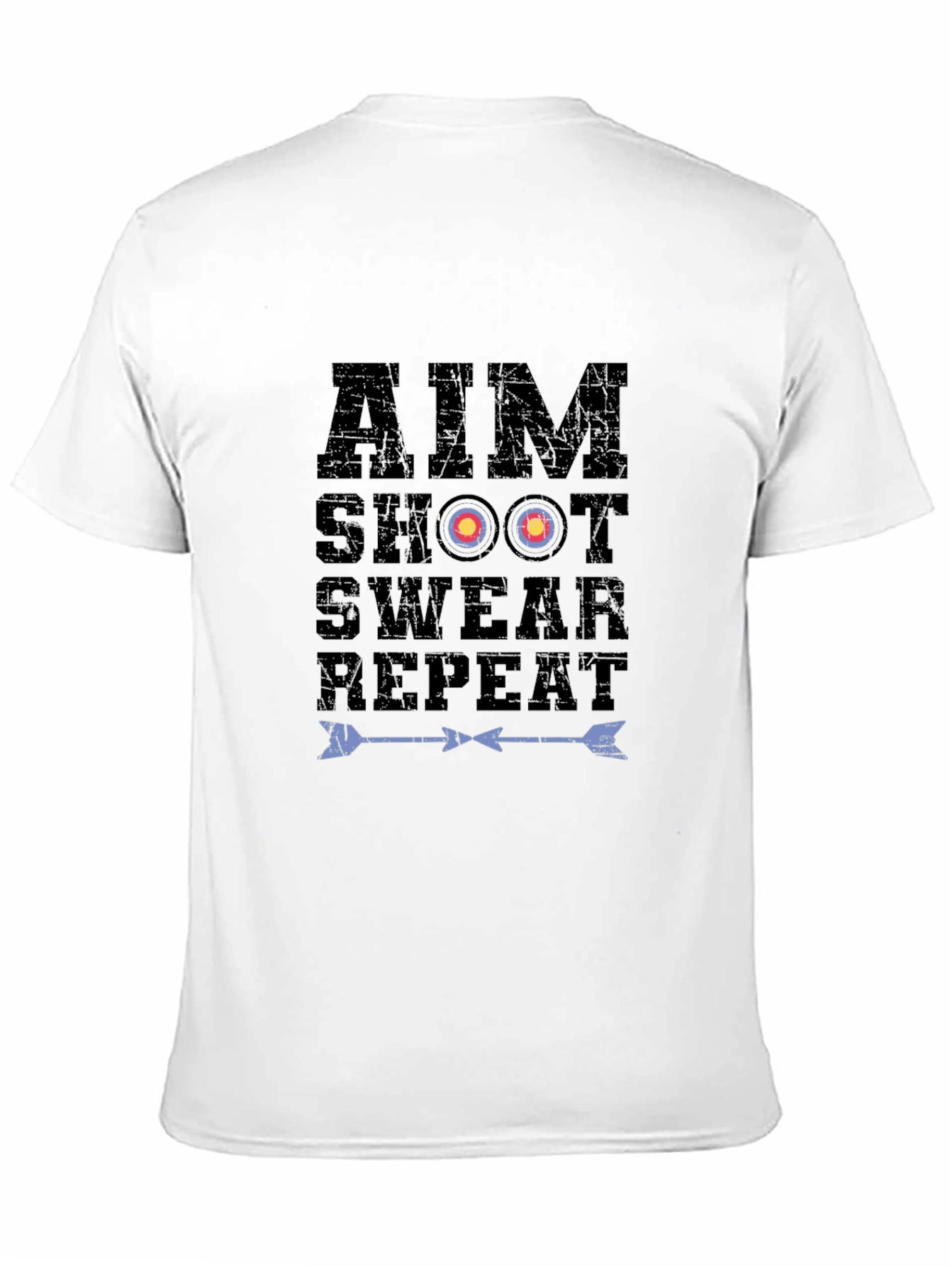 Archery Aim Shoot Swear Repeat Graphic T-Shirt