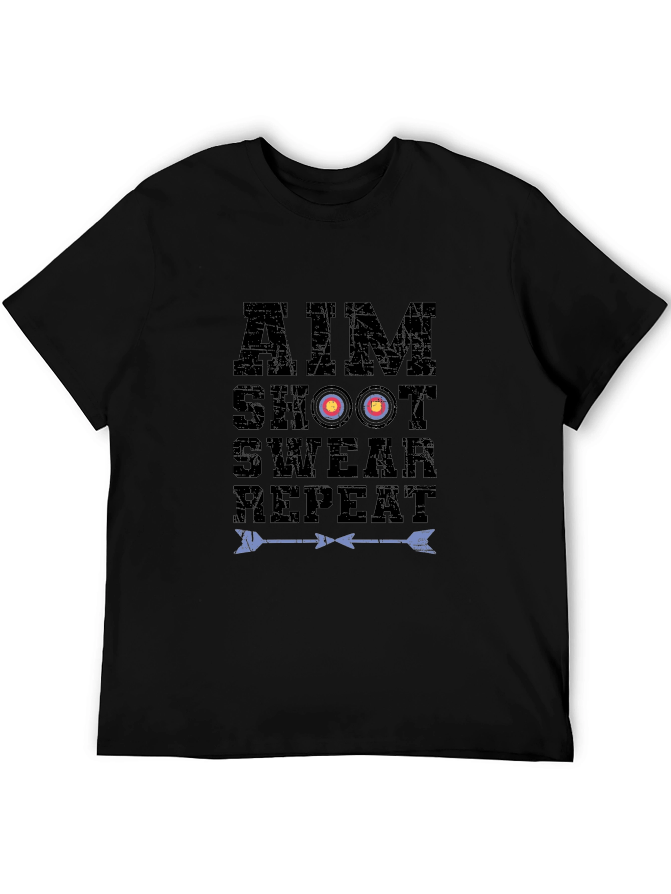 Archery Aim Shoot Swear Repeat Graphic T-Shirt