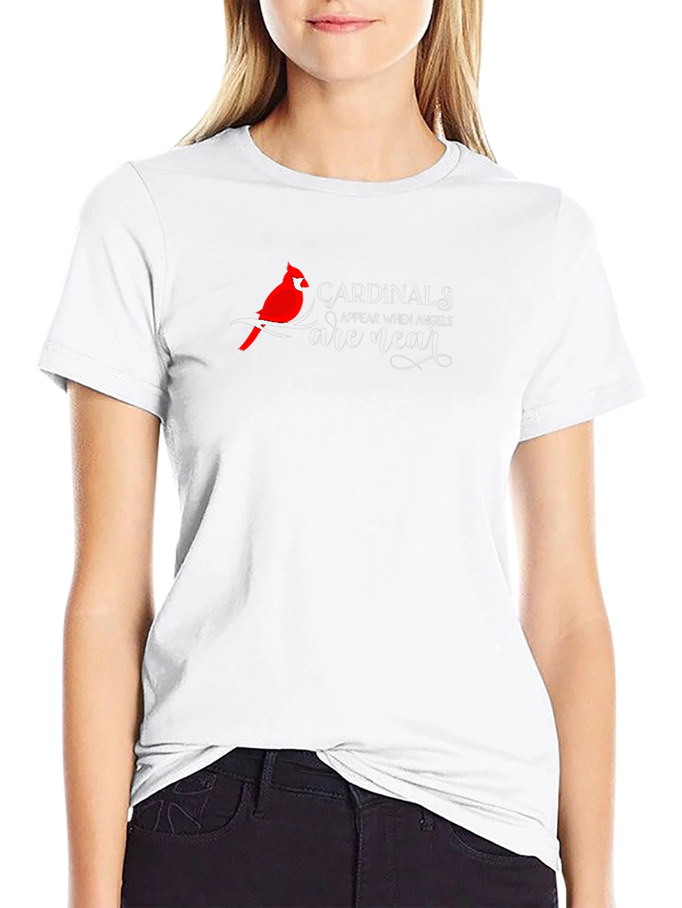 Cardinals Appear When Angels Are Near Black T-Shirt