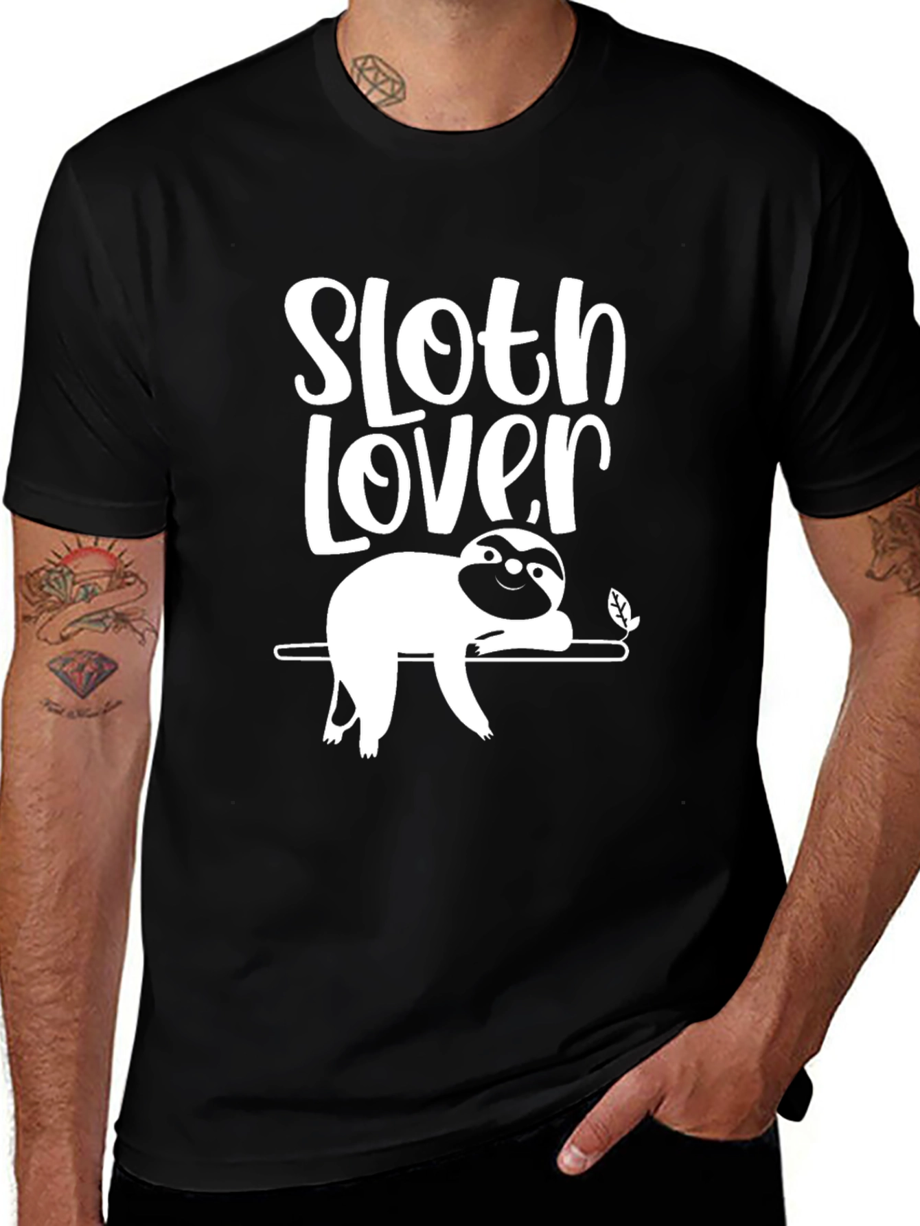 Sloth Lover Graphic T-Shirt | Mens Crew Neck Tee