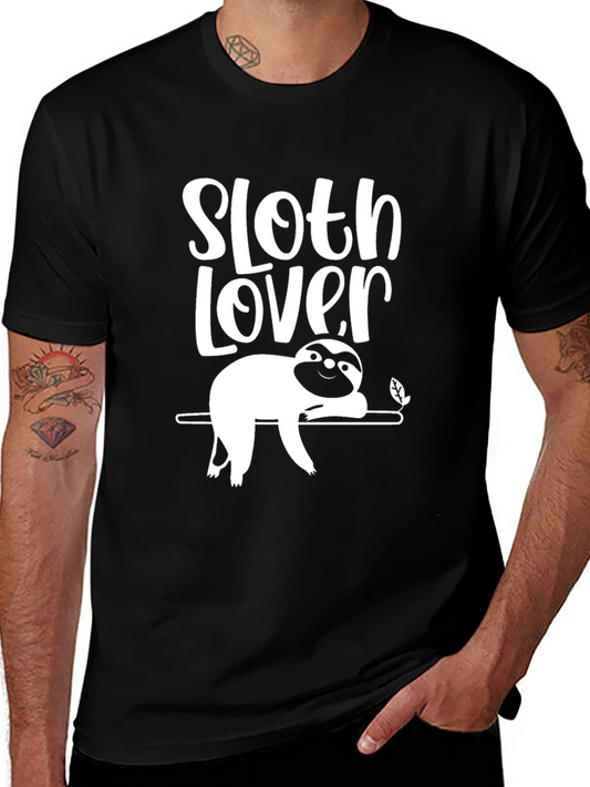 Sloth Lover Graphic T-Shirt | Mens Crew Neck Tee