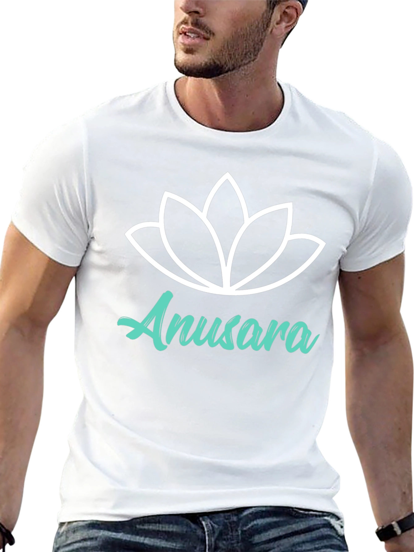 Anusara Yoga Lotus Graphic Black T-Shirt
