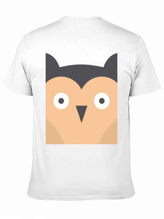 Owl Graphic Print Black Tee
