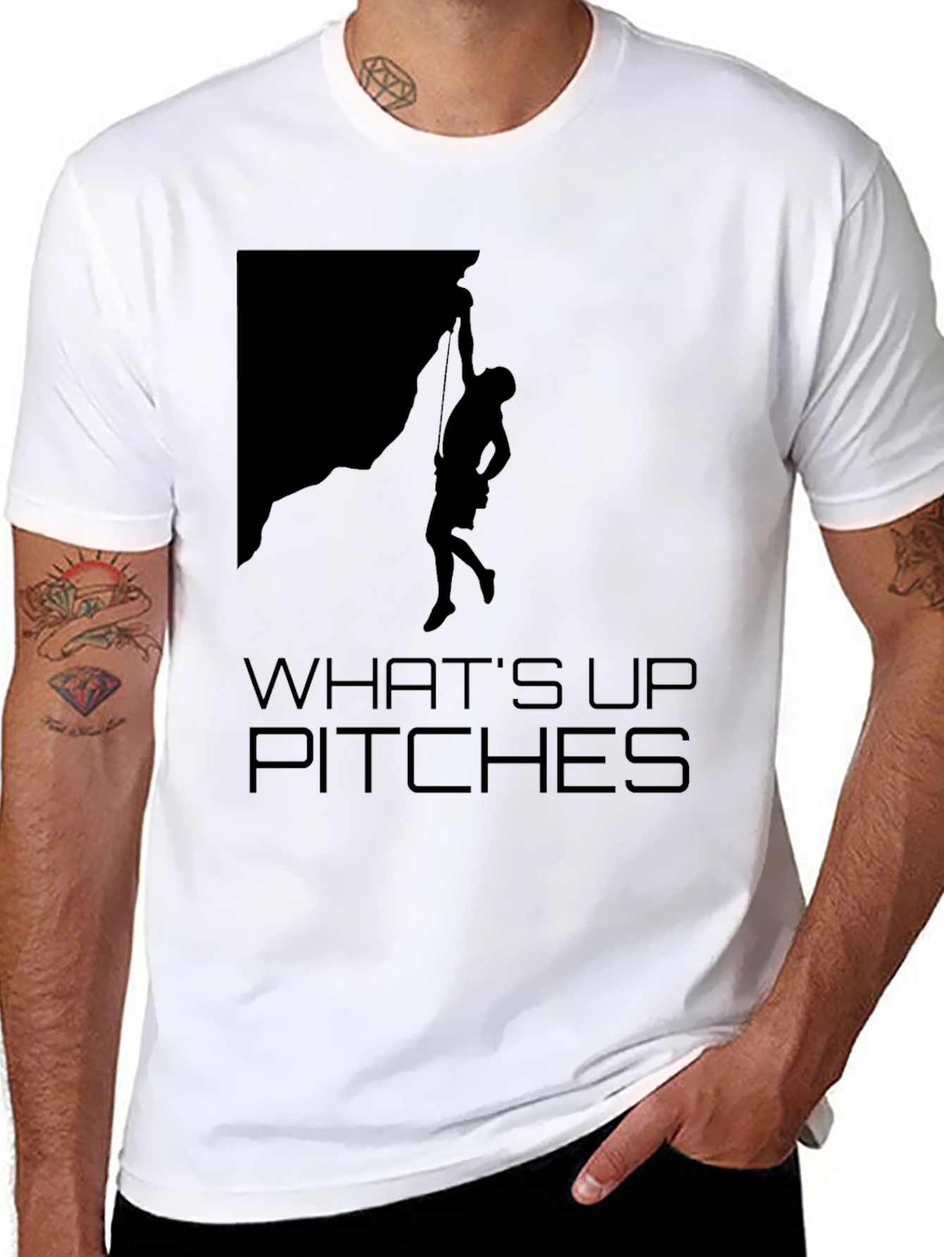 Whats Up Pitches Climbing T-Shirt
