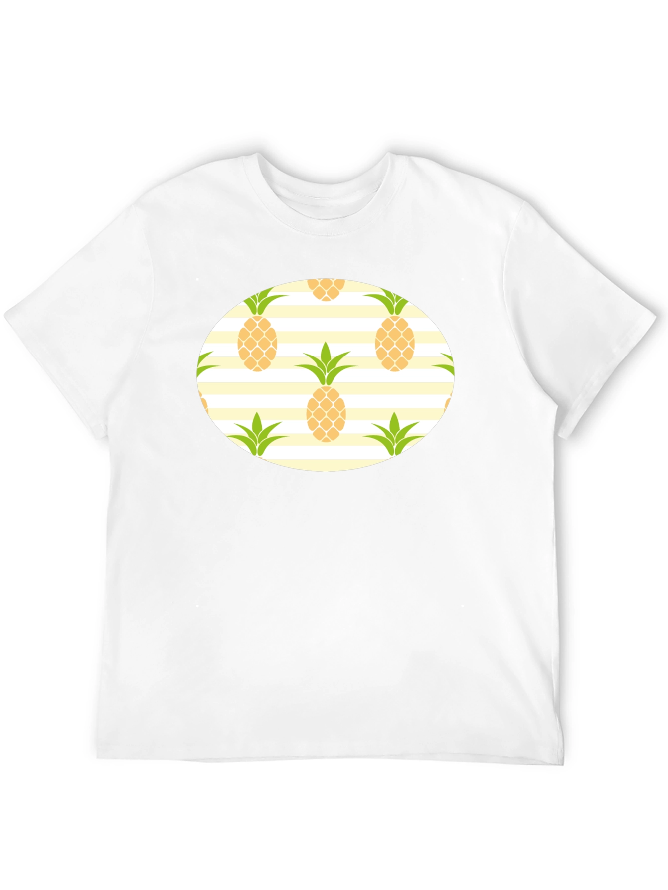 Pineapple Pattern Black T-Shirt
