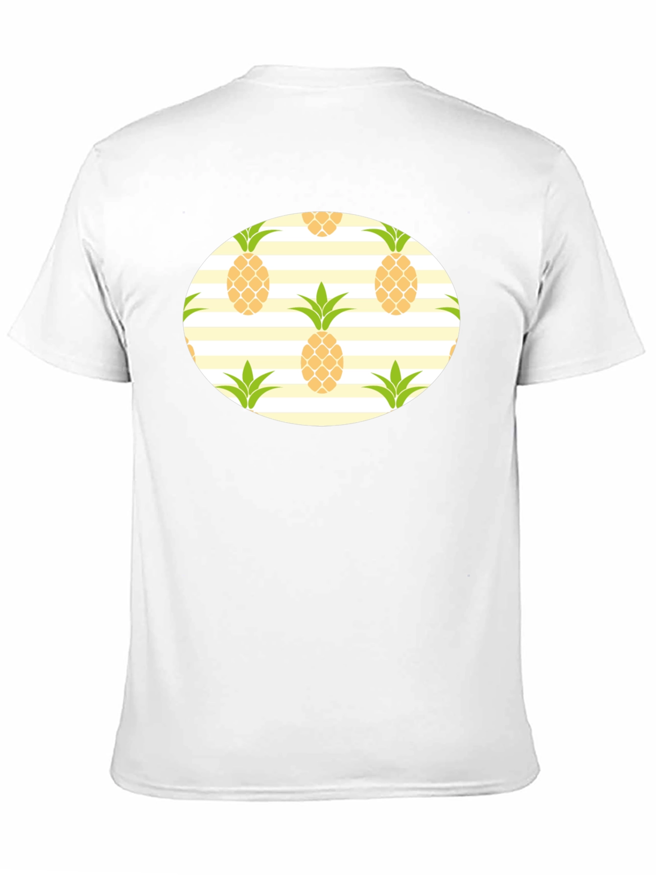 Pineapple Pattern Black T-Shirt