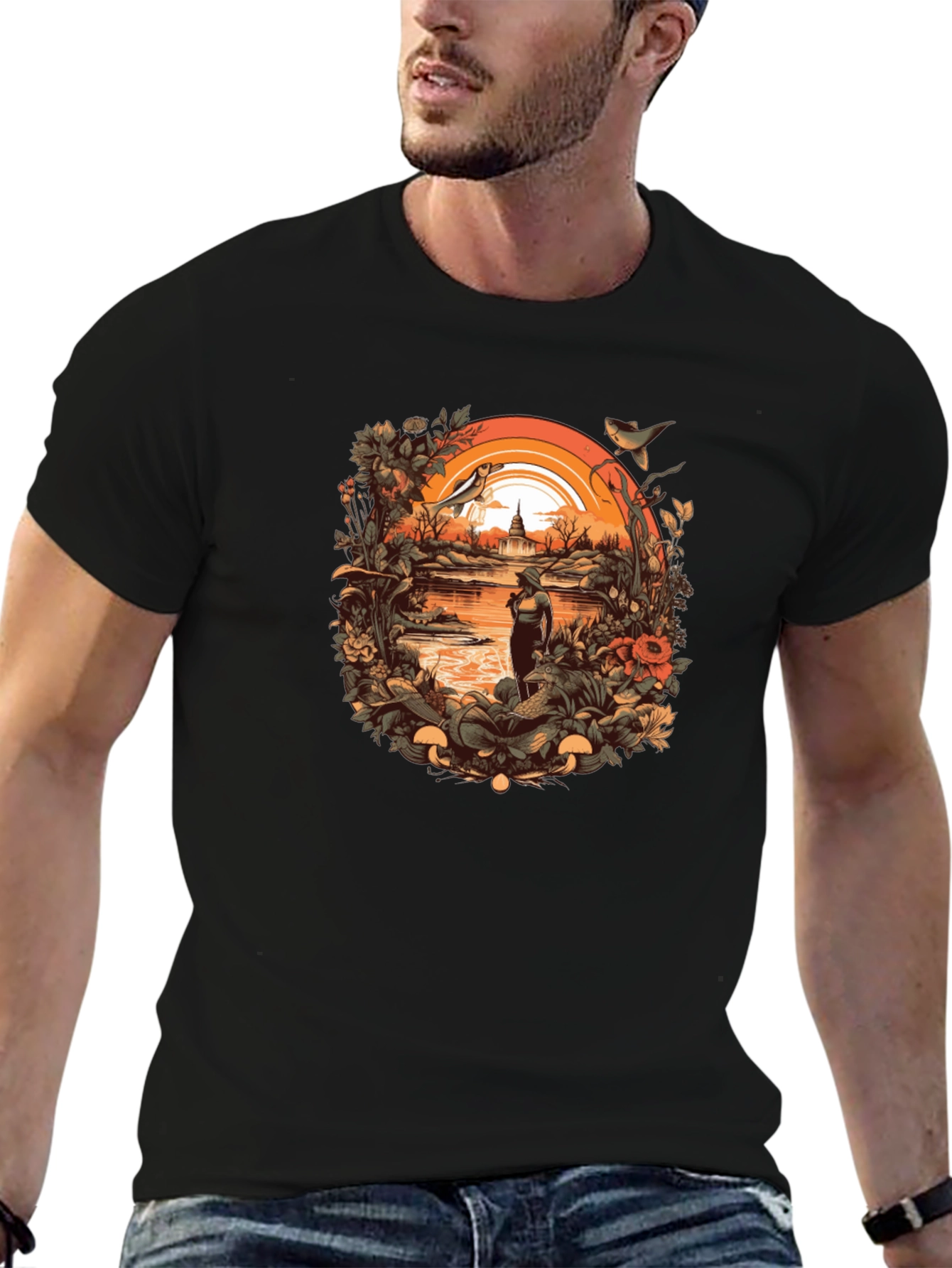 Nature Lovers Black T-Shirt