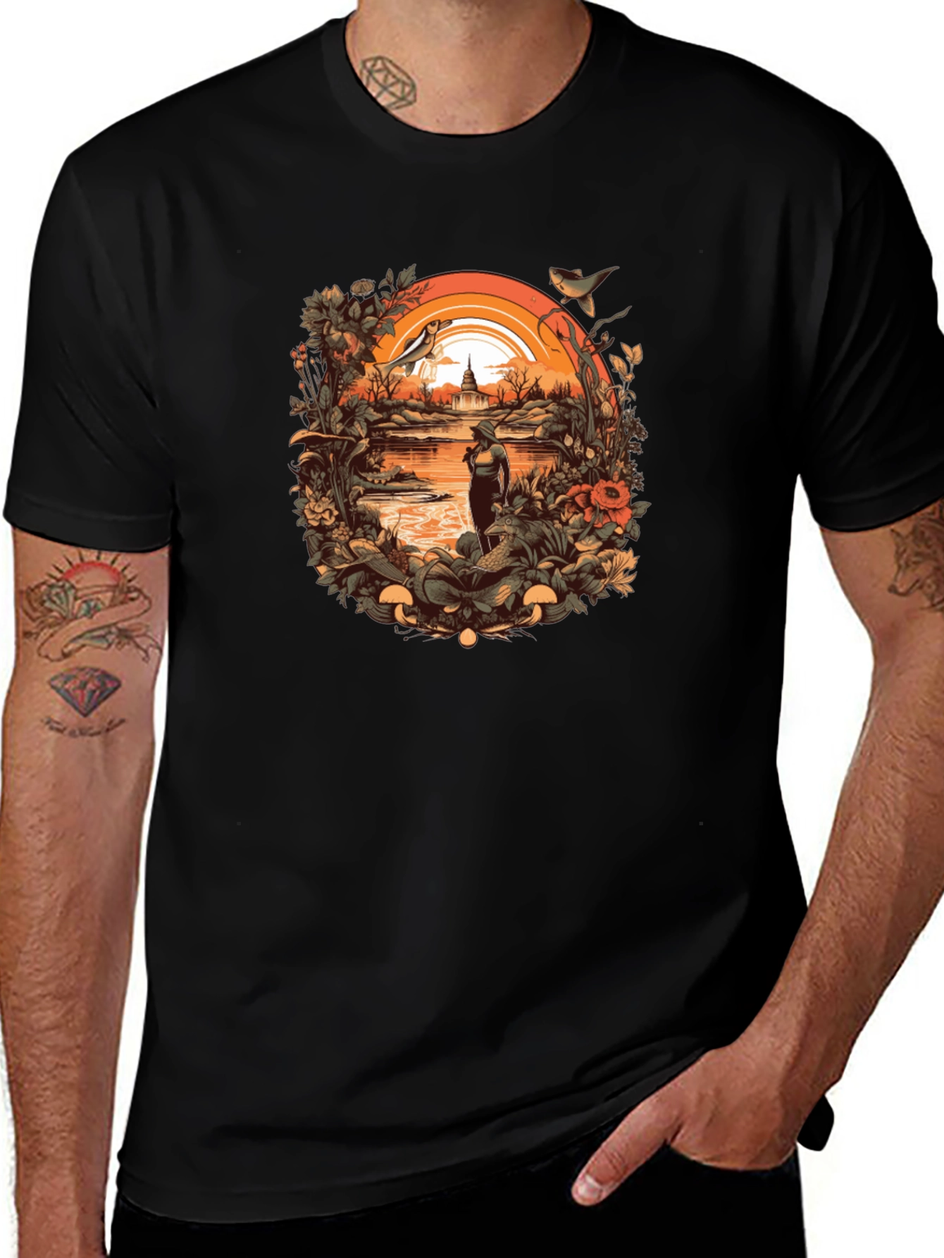 Nature Lovers Black T-Shirt