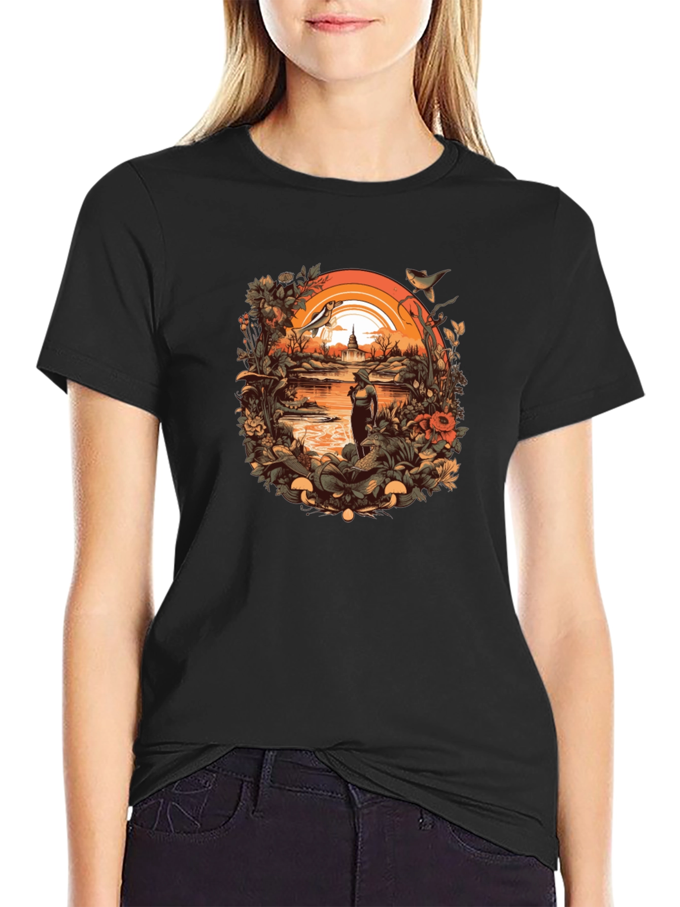 Nature Lovers Black T-Shirt