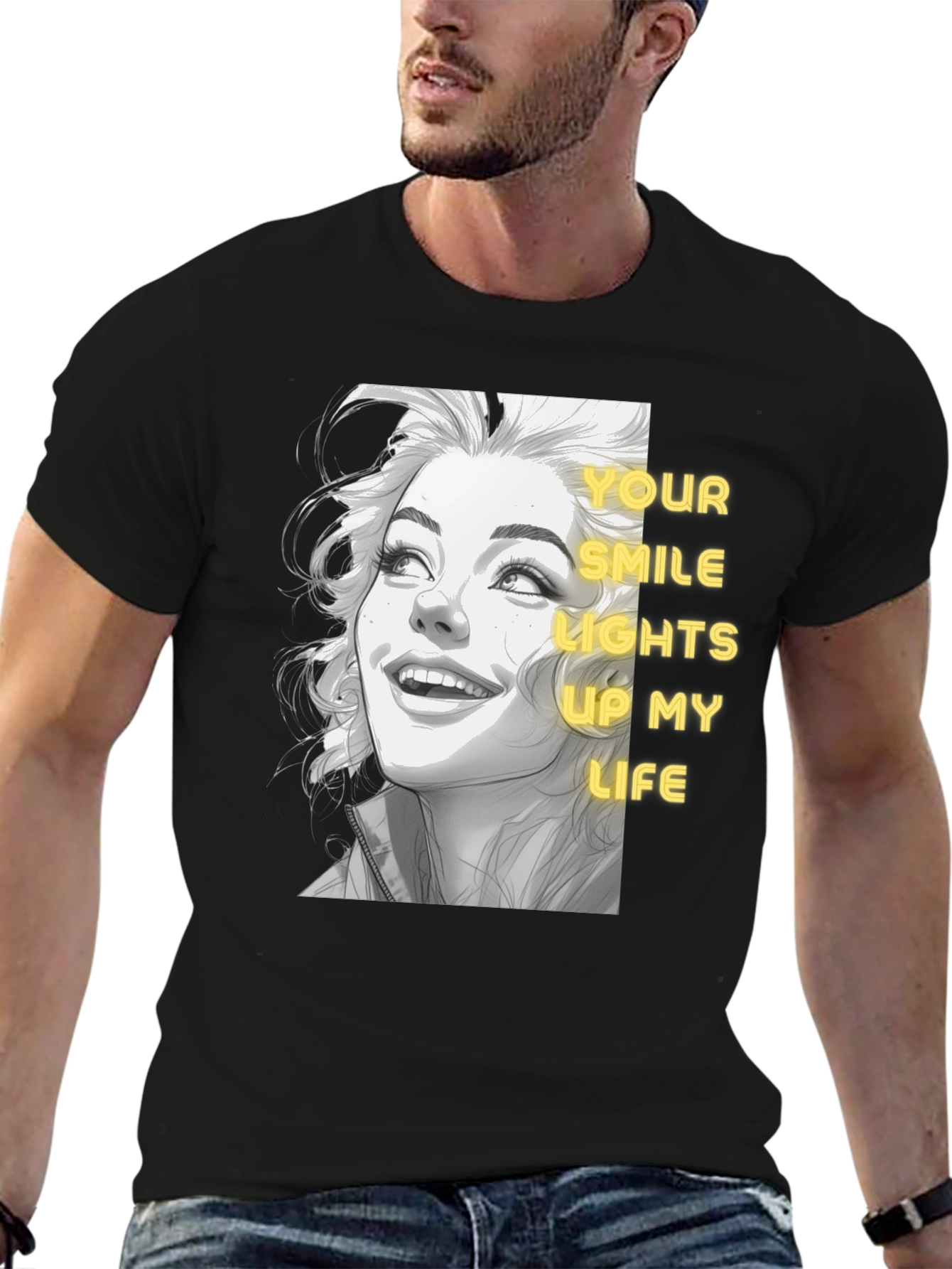 Smile Lights Up Life Graphic Tee