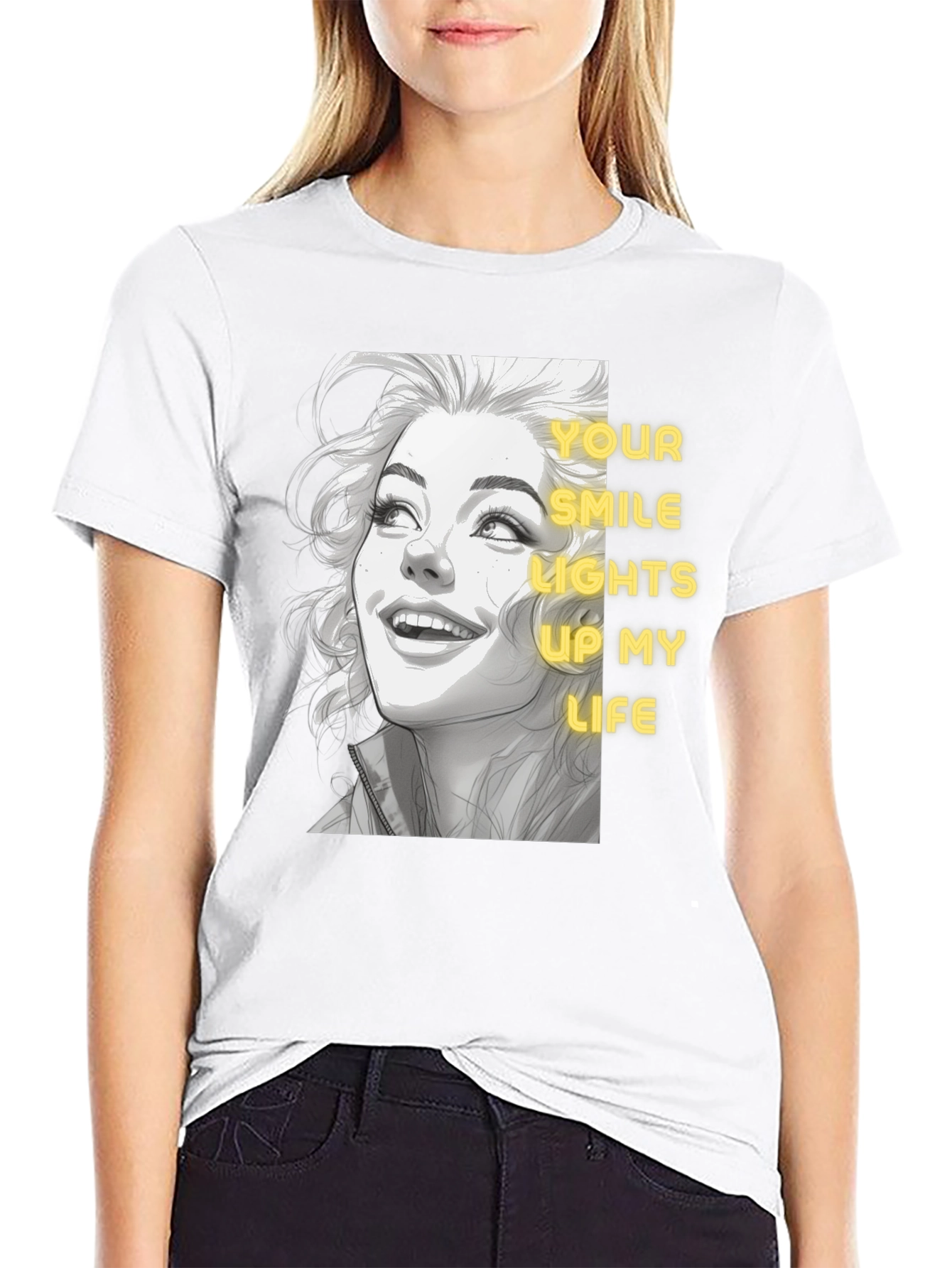 Smile Lights Up Life Graphic Tee