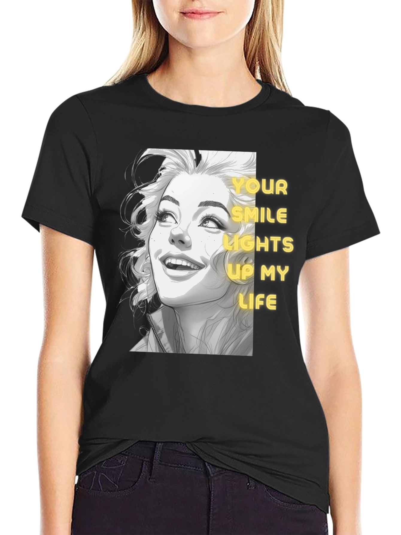 Smile Lights Up Life Graphic Tee