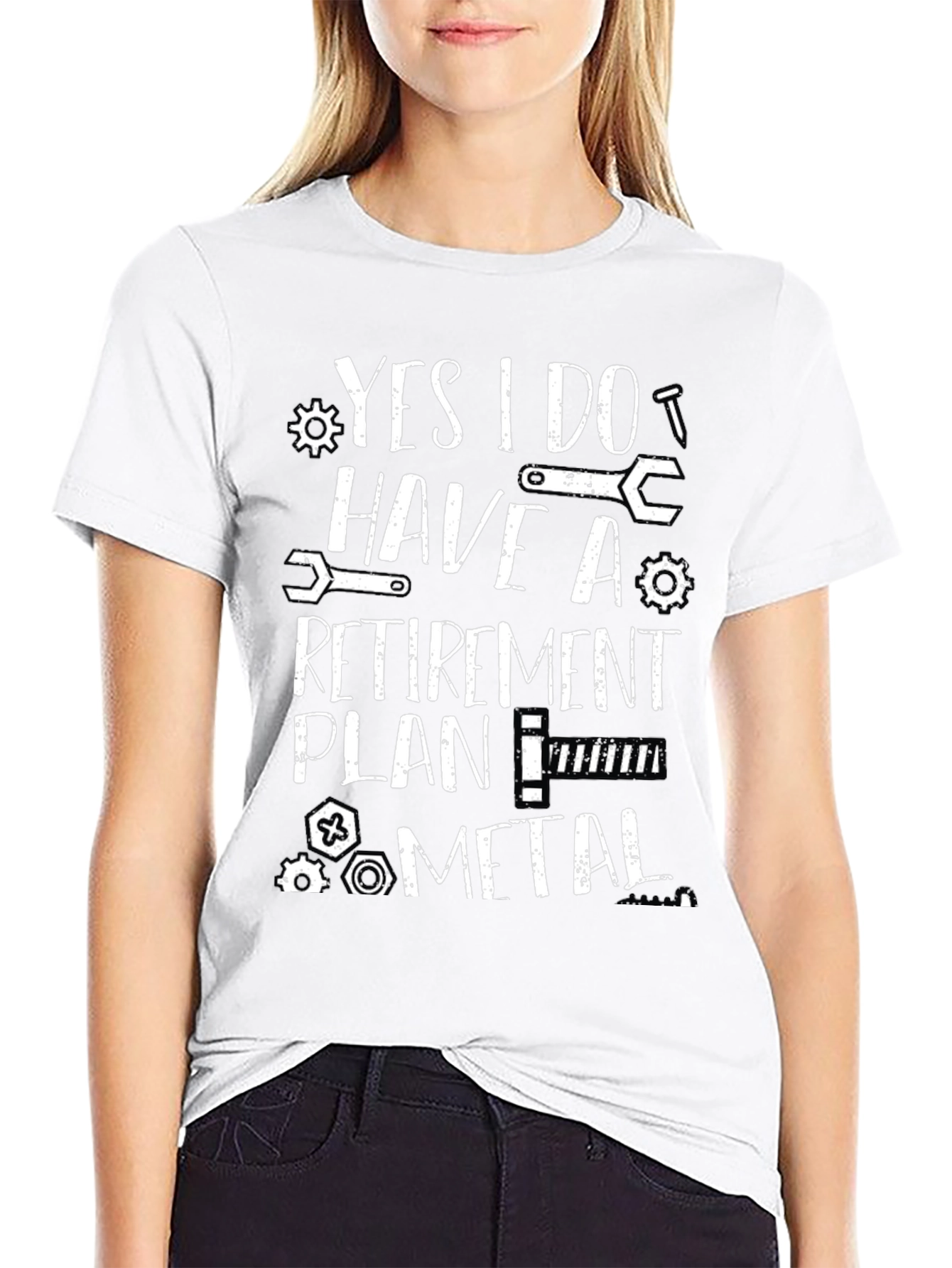 Funny Retirement Plan Metal T-Shirt