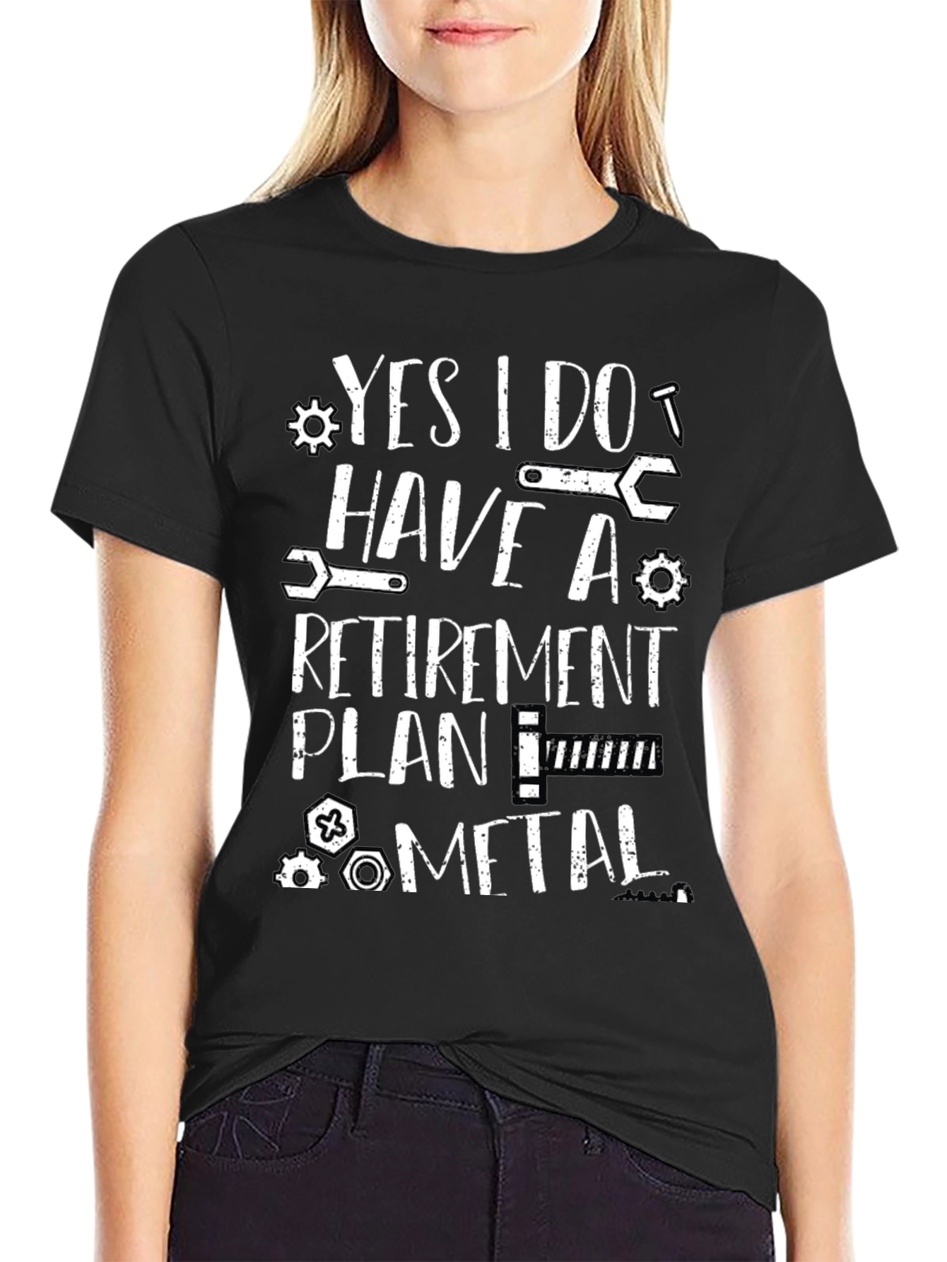 Funny Retirement Plan Metal T-Shirt