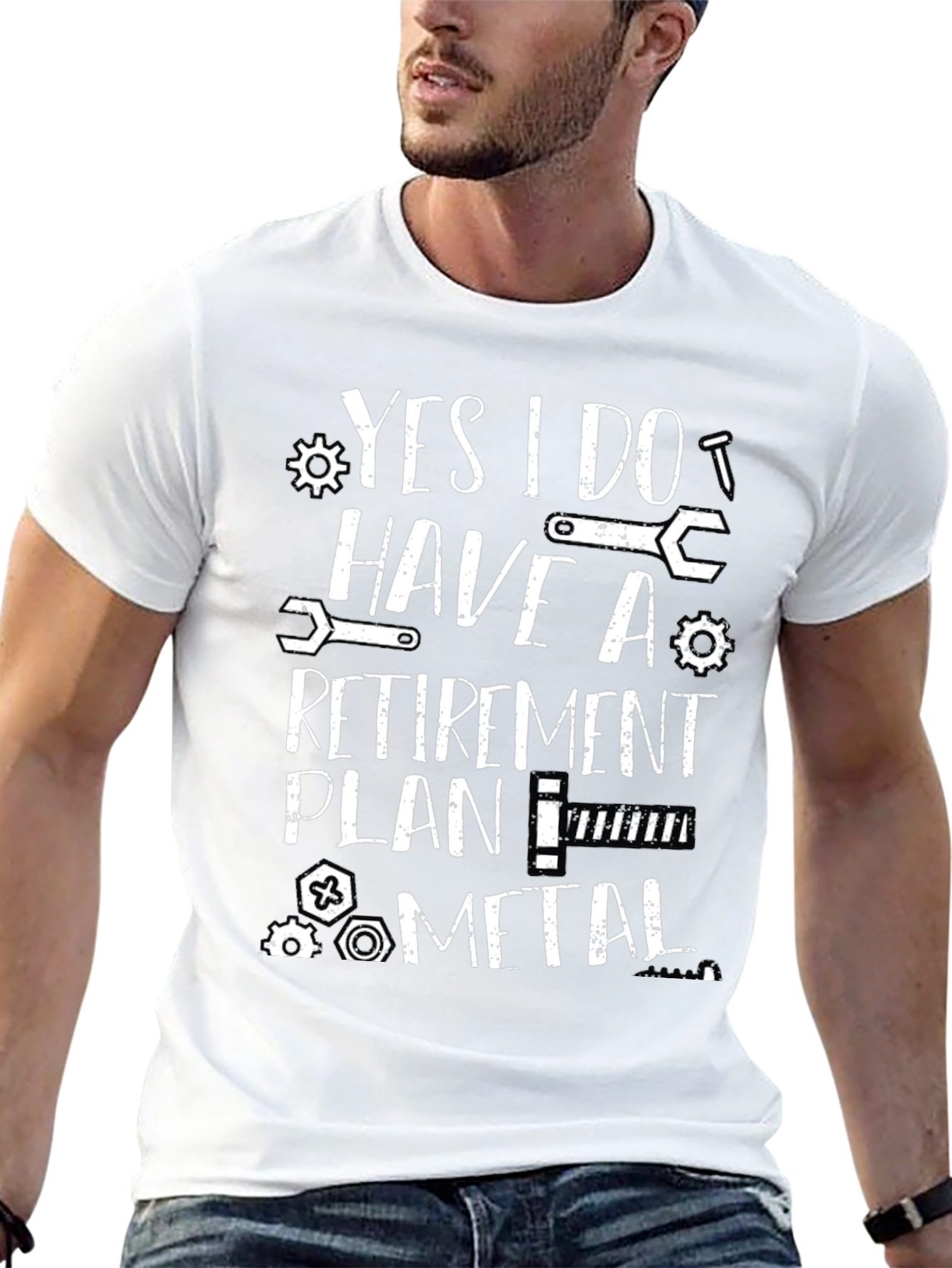 Funny Retirement Plan Metal T-Shirt