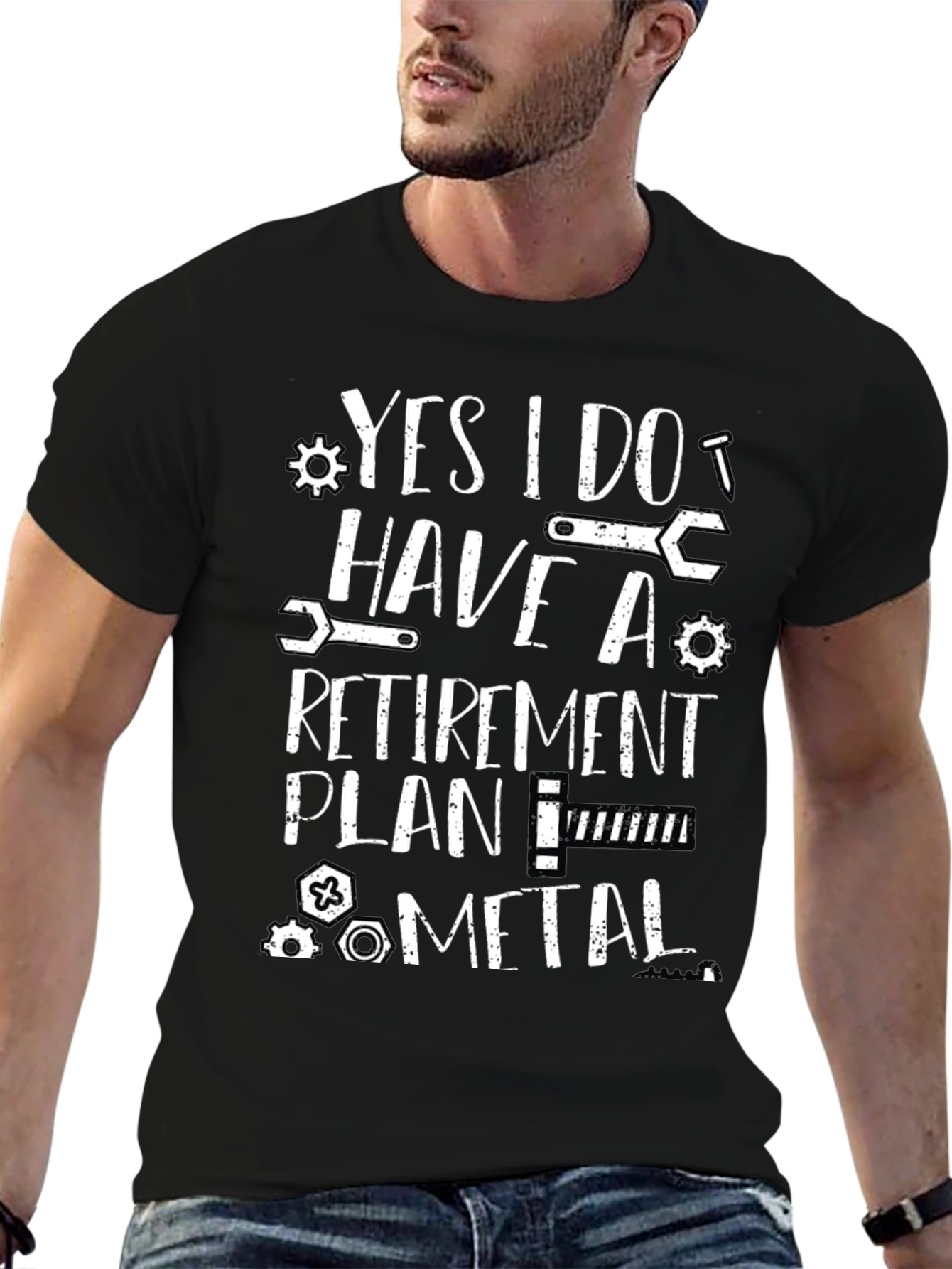 Funny Retirement Plan Metal T-Shirt